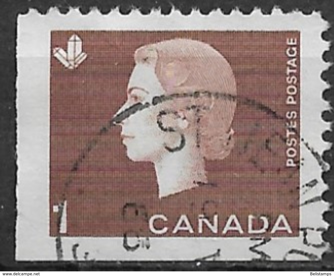 Canada 1963. Scott #401a (U) Queen Elizabeth II And Mineral Crystals - Timbres Seuls