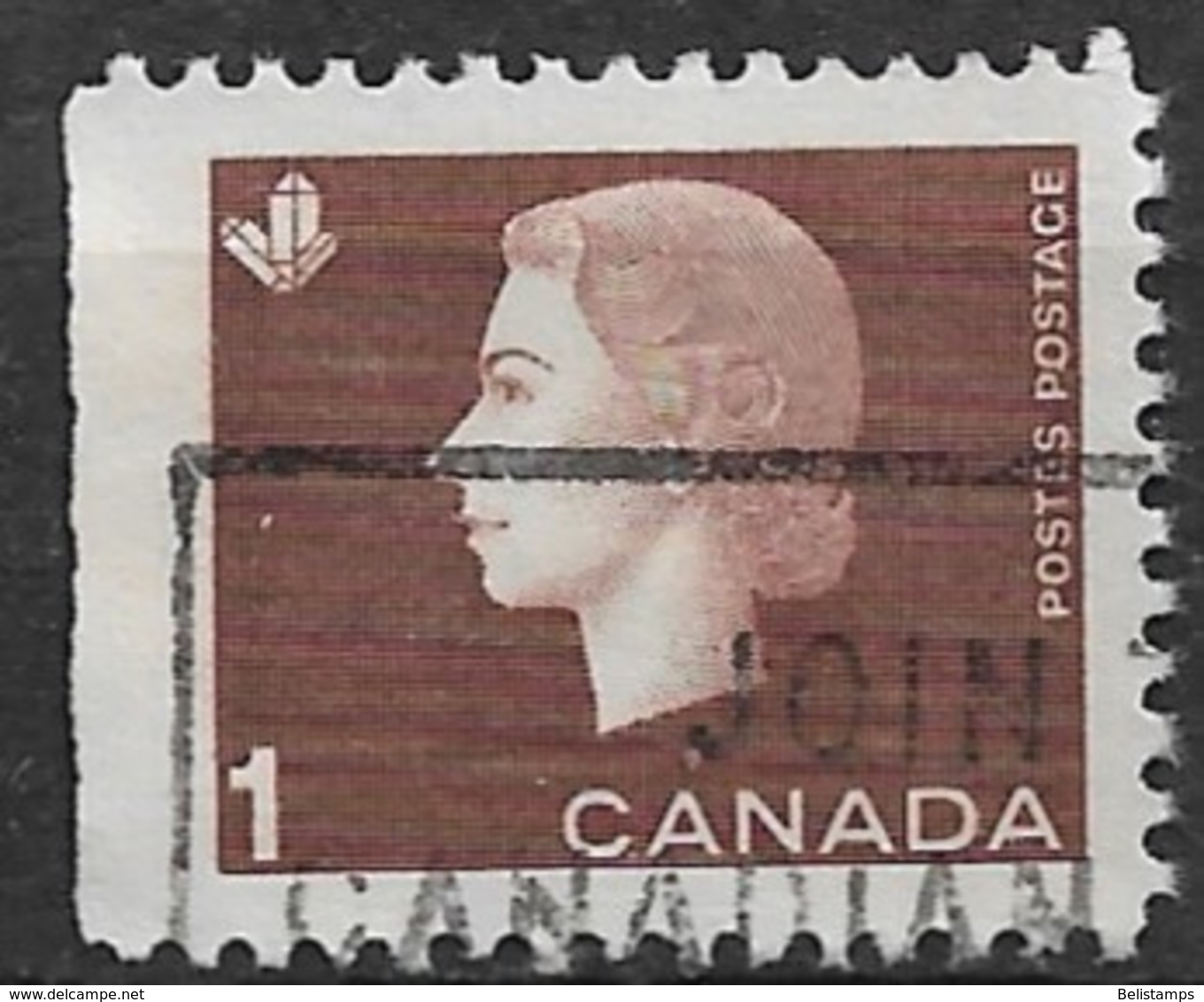 Canada 1963. Scott #401a (U) Queen Elizabeth II And Mineral Crystals - Single Stamps