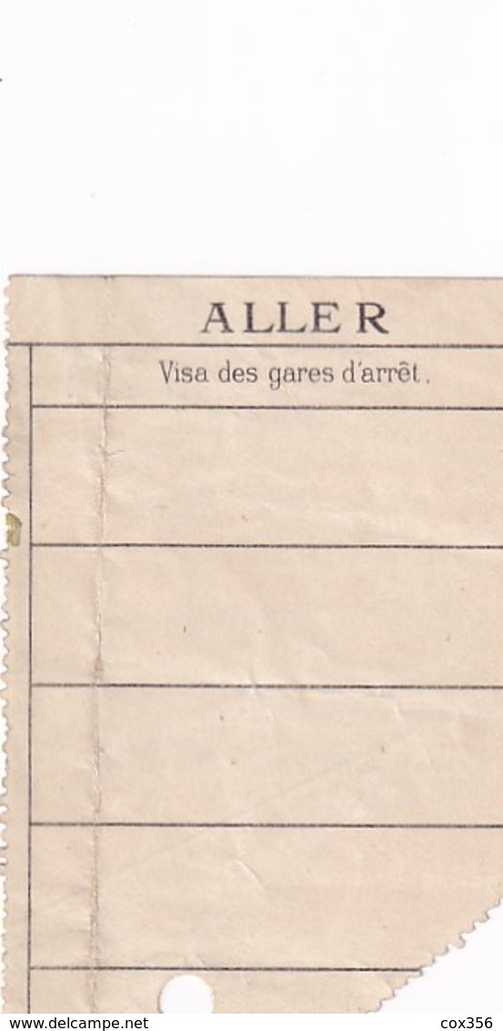 Chemins De Fer De L'Etat Trajet PARIS Au HAVRE Et à MONTIVILLIERS Le 06 Juin 1914 Bon Pour 1 Voyageur En 1er Classe - Europe