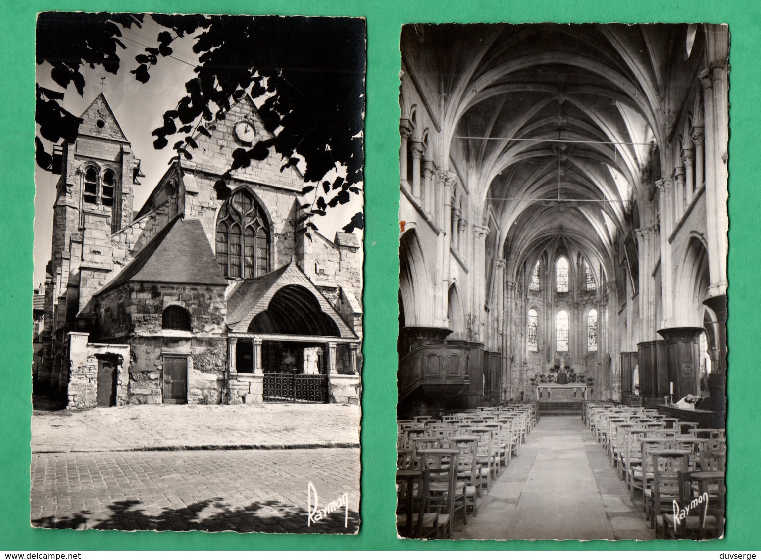 95 Val D ' Oise Marly La Ville  Lot De 2 Cartes Postales L 'eglise  ( Format 9cm X 14cm ) - Marly La Ville