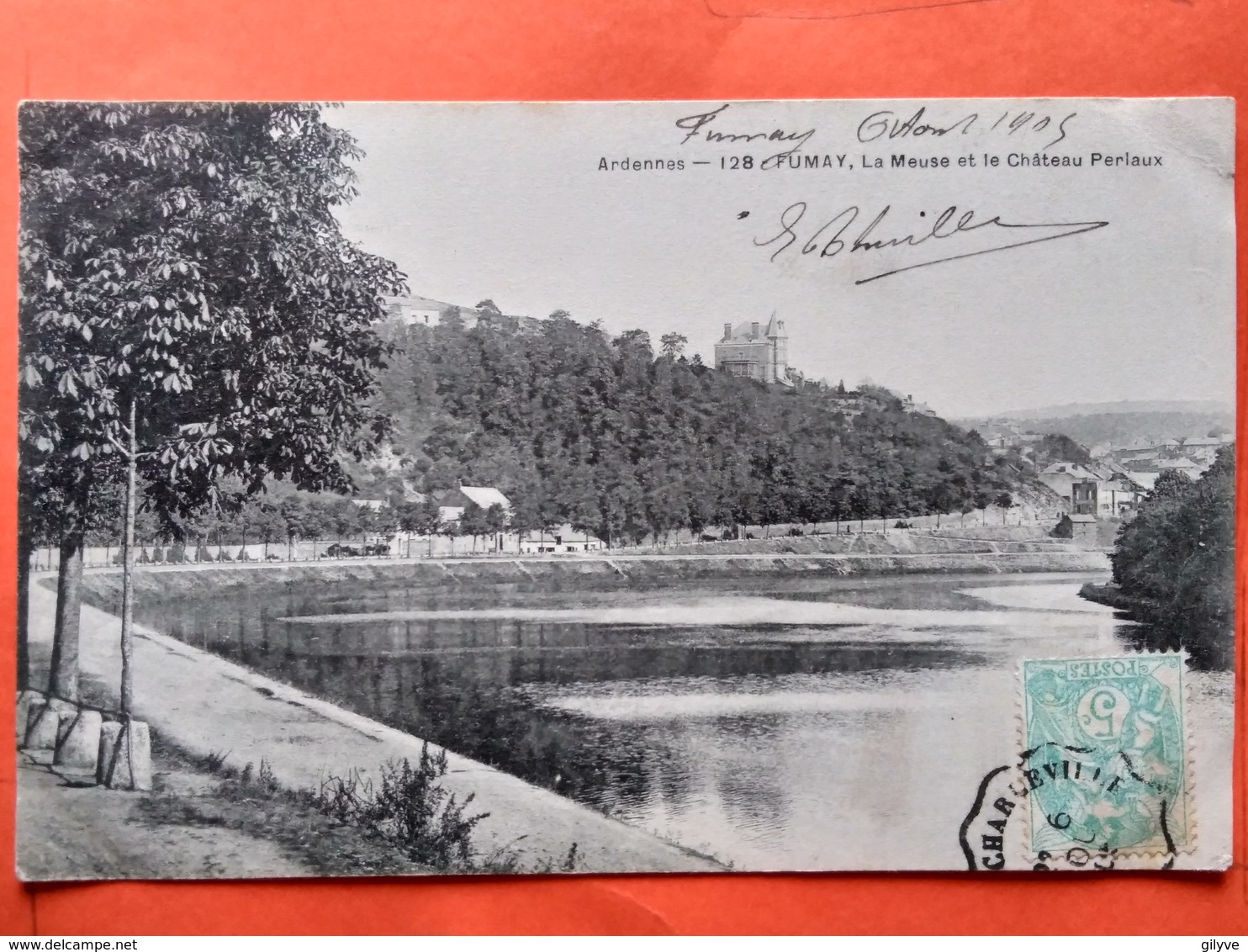 Cpa (08) Fumay. La Meuse Et Le Château Periaux.  (L186) - Fumay