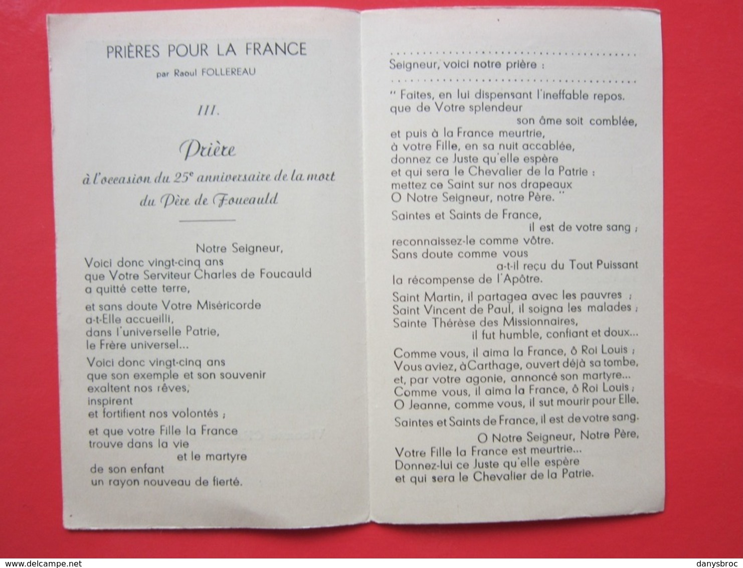 Vicomte CHARLES DE FOUCAULD Mort Pour La France à Tamanrasset (Hoggar) Le 1er Décembre 1916 - Image Pieuse Religieuse - Images Religieuses