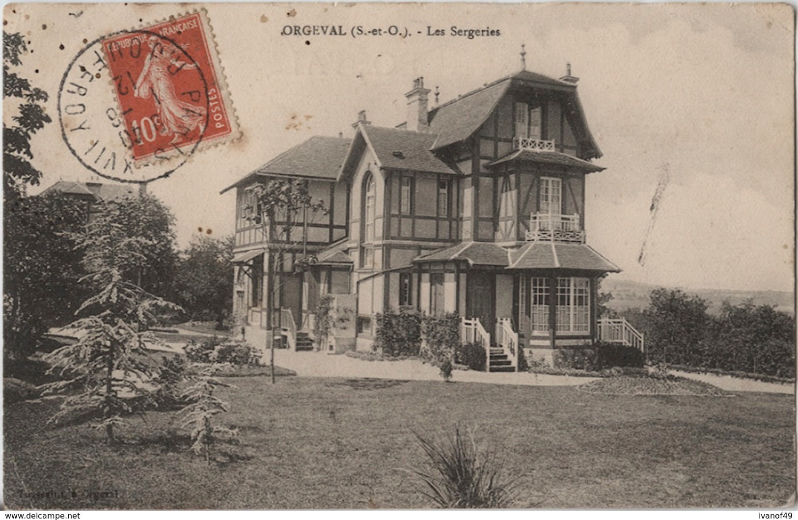 78 - ORGEVAL - CPA - Les Sergeries - Villa - 1912 - Orgeval
