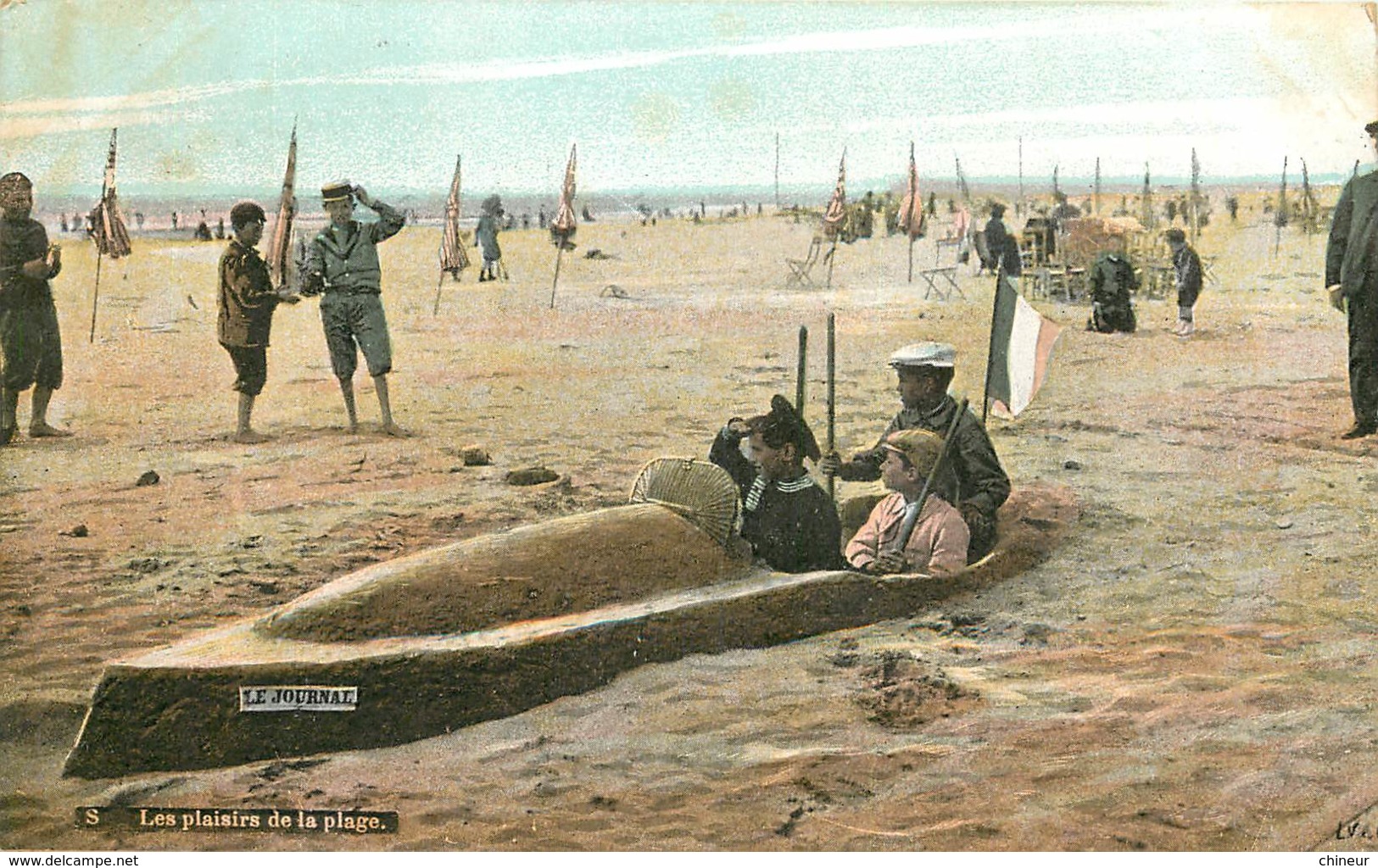 BERCK PLAGE LES PLAISIRS DE LA PLAGE BATEAU LE JOURNAL EN SABLE - Berck