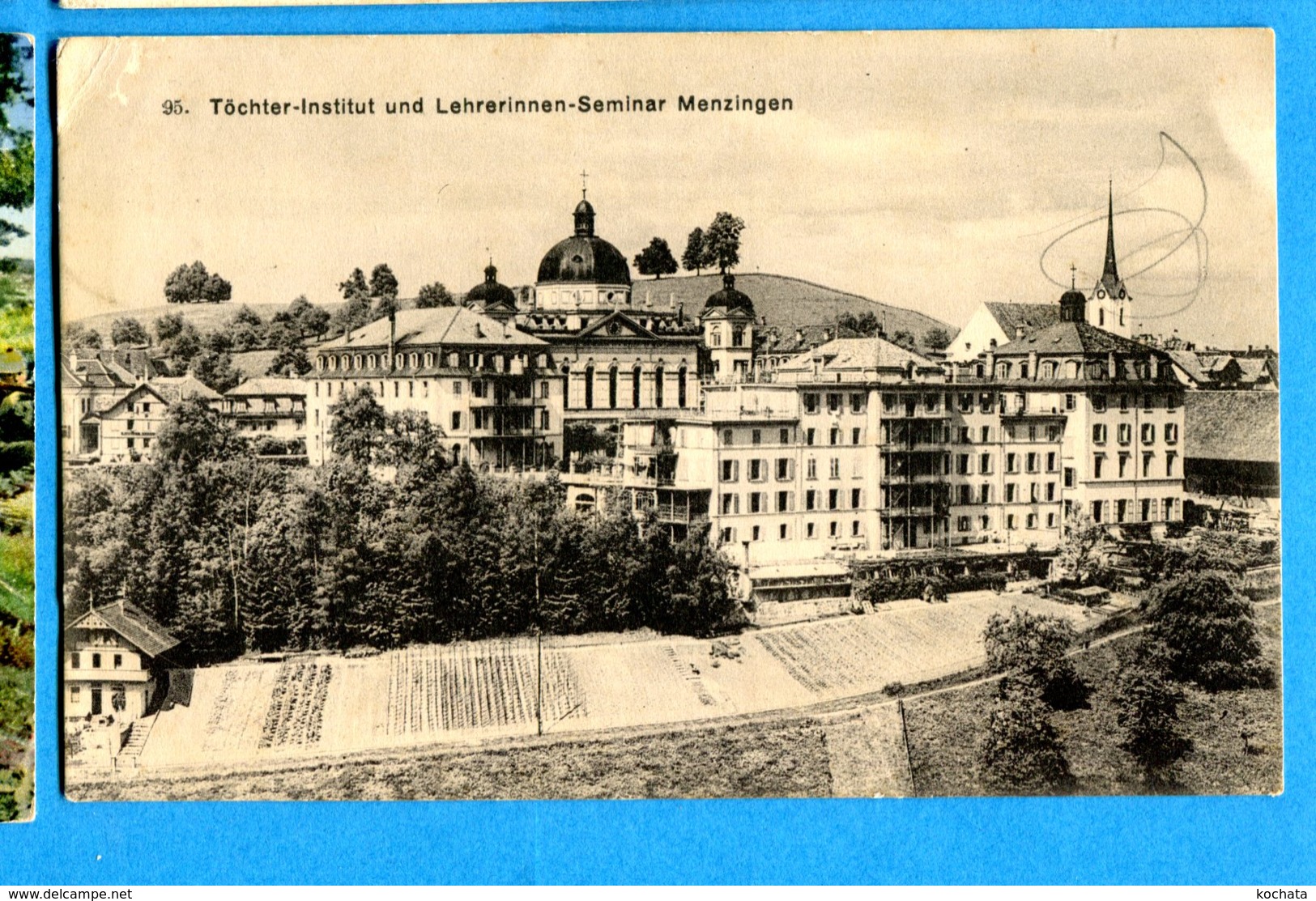 OLI278, Menzingen, Töchter-Institut, Lehrerinnen- Seminar, 95, Circulée 1913 - Menzingen