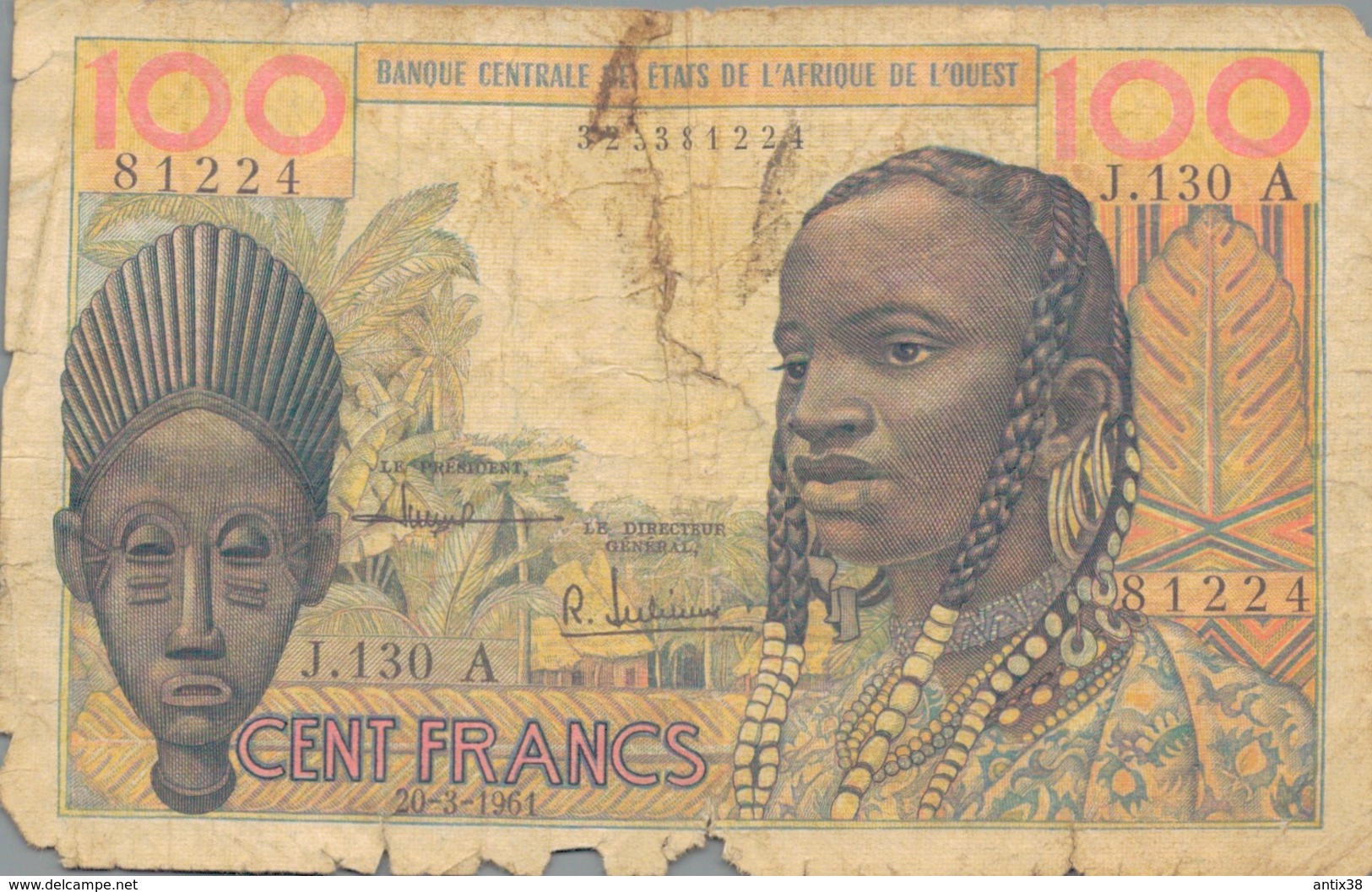 J25 - Billet 100 Francs - Banque Centrale Des Etats De L'Afrique De L'Ouest - 1961 - Other - Africa