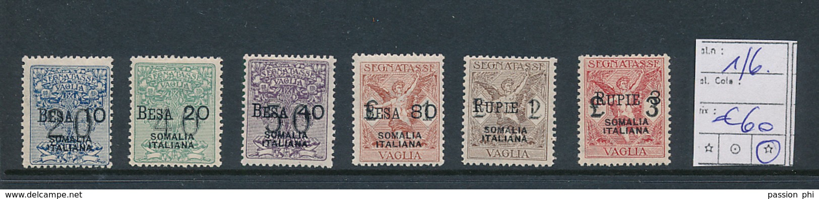 SOMALIA VAGUA SASSONE 1/6 LH - Somalië