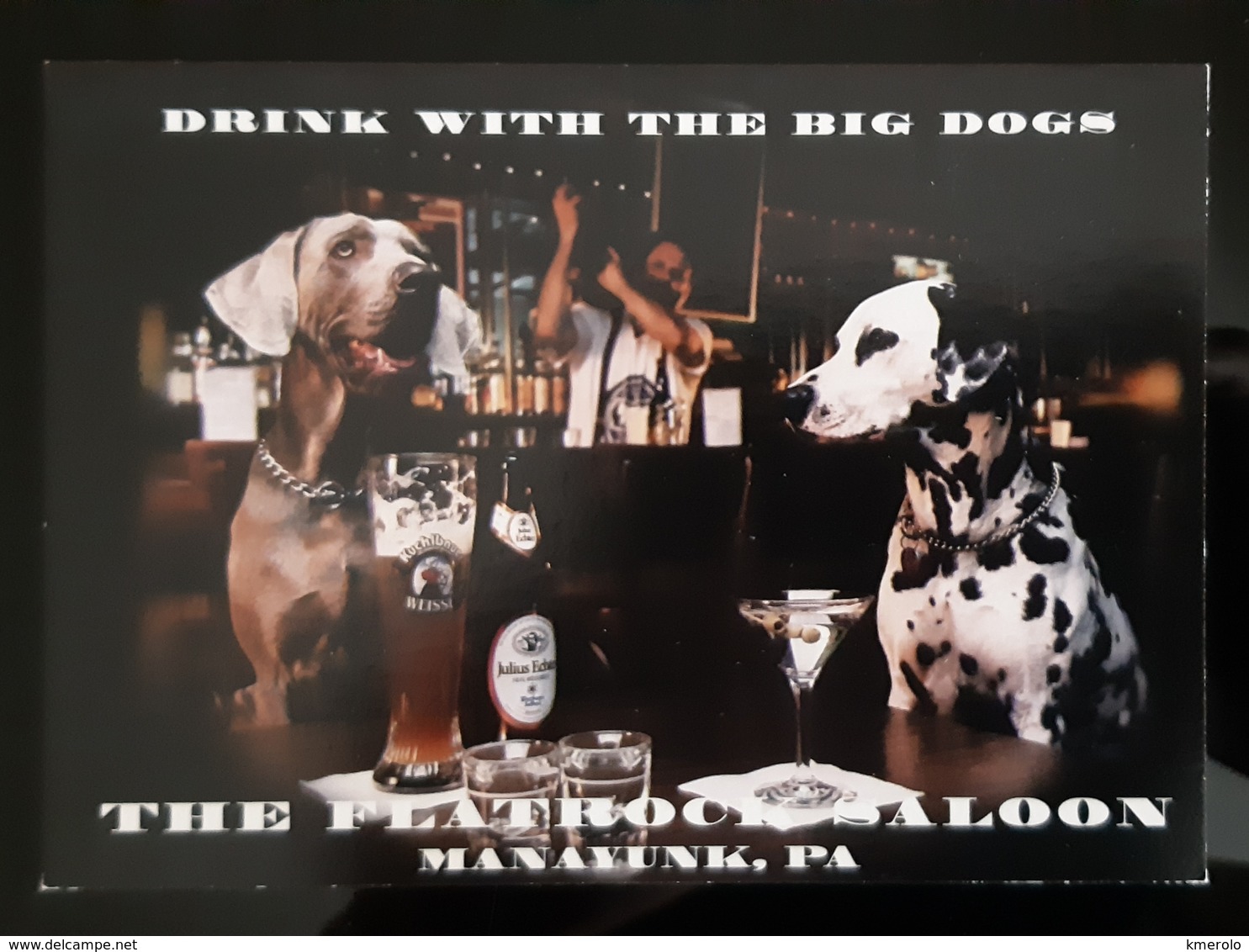 Drink With The Big Dogs Carte Postale - Pubblicitari