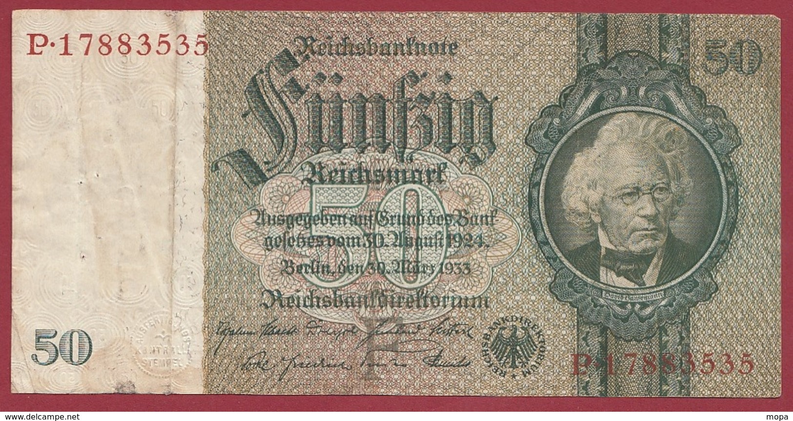 Allemagne 100 Mark Du 30/08/1924  Dans L 'état - 50 Mark