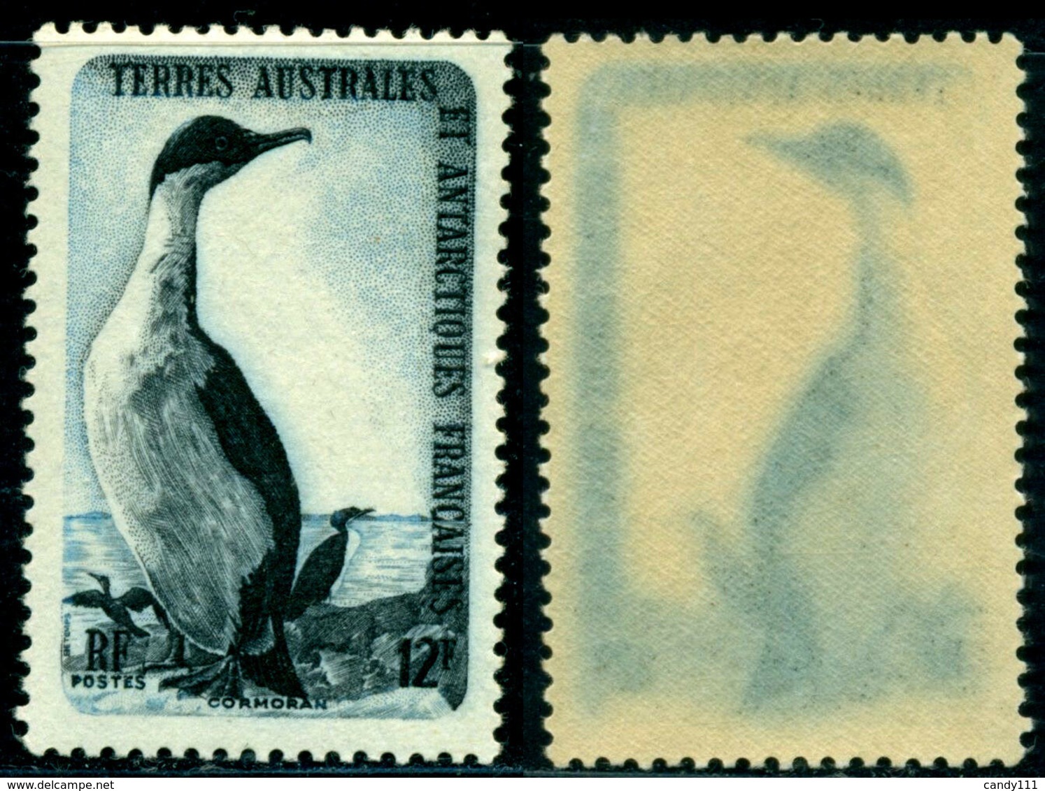 TAAF 1959 The Kerguelen Shag Cormorant FAT PRINT VARIETY,Vogel,Mi.16,MNH - Altri & Non Classificati