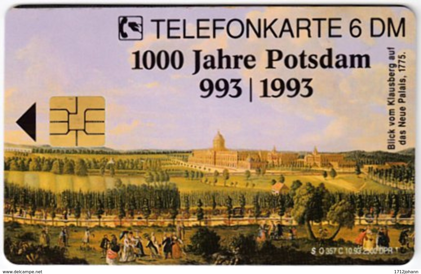 GERMANY O-Serie B-415 - 357C 10.93 - Painting, Historic Scene, Anniversary, Potsdam - MINT - O-Series : Series Clientes Excluidos Servicio De Colección