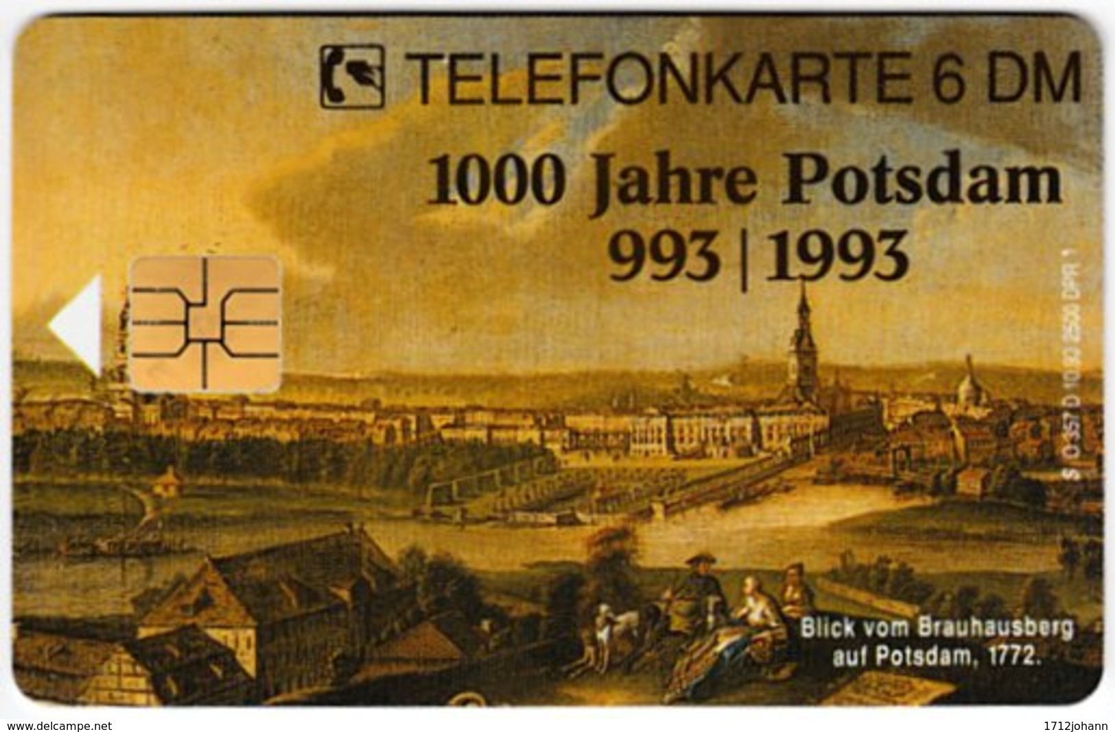 GERMANY O-Serie B-416 - 357D 10.93 - Painting, Historic Scene, Anniversary, Potsdam - MINT - O-Series : Series Clientes Excluidos Servicio De Colección