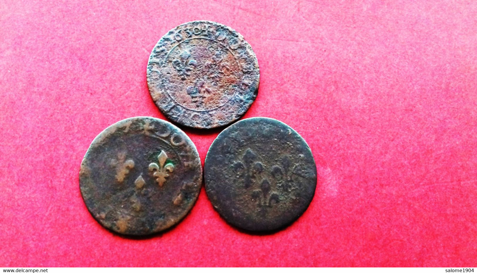 FRANKREICH Double Tournois 1630 1637 1639 LOT 3 Stück !!! Louis XIII (1610-1643) - 1610-1643 Luis XIII El Justo