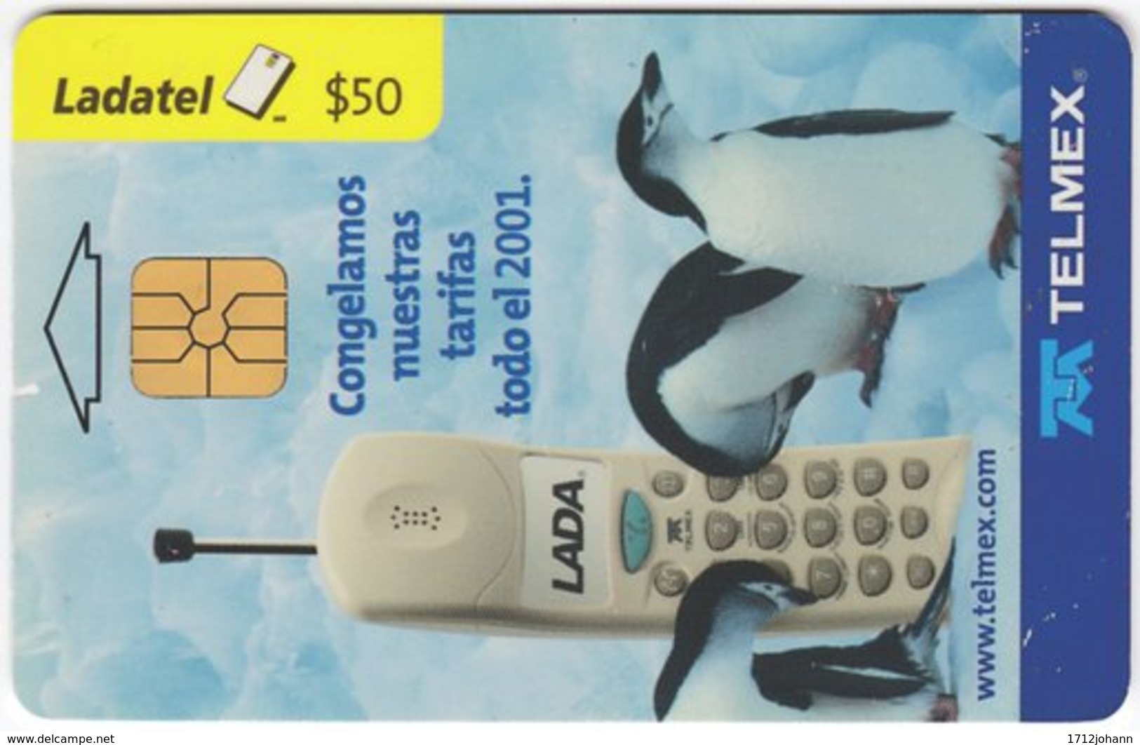 MEXICO B-044 Chip Telmex - Communication, Mobile Phone, Animal, Penguin - Used - Mexiko