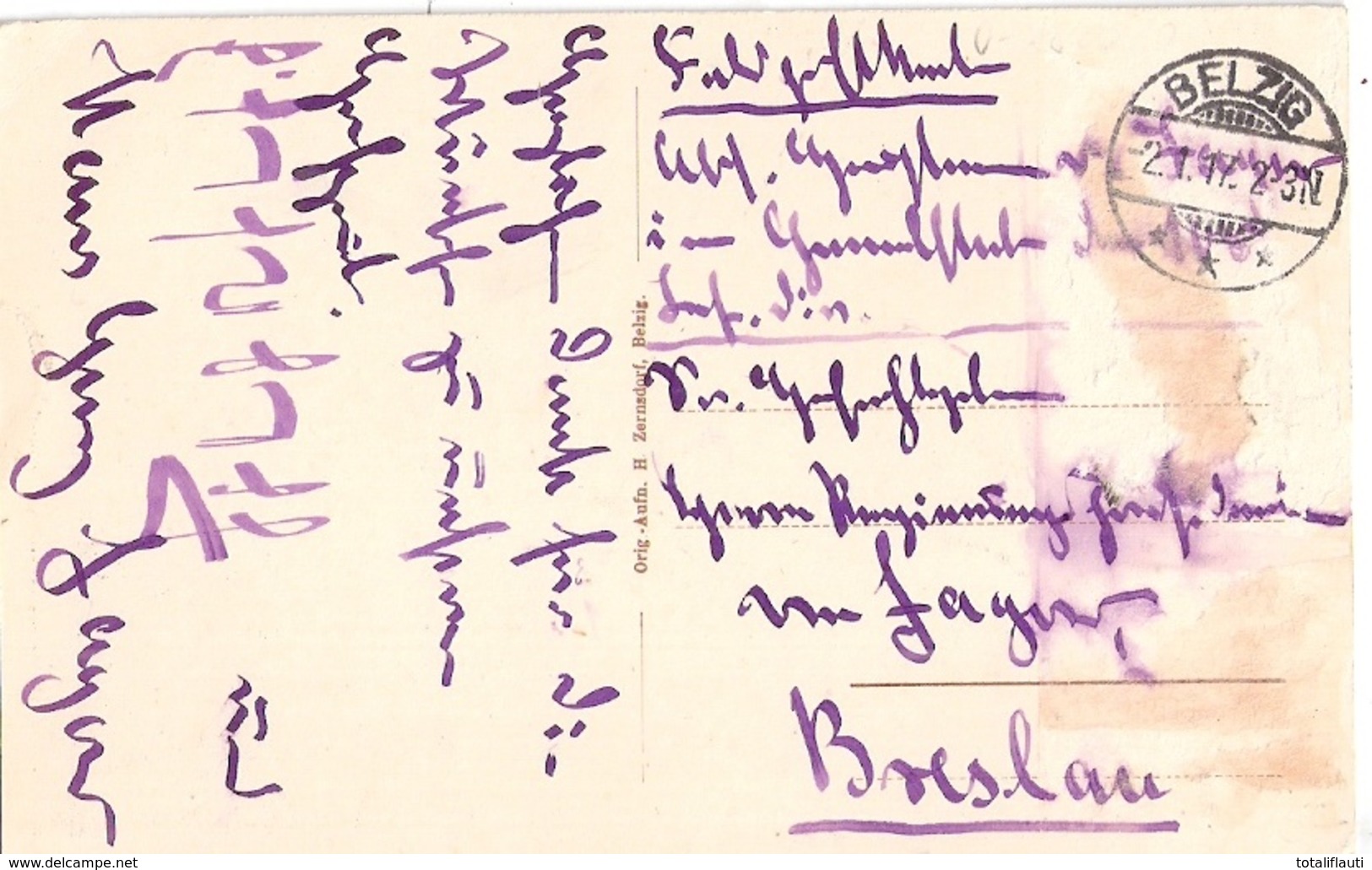 BAD BELZIG Haus Glien Herrenhaus Autograf Adel Gelaufen 21.1.1917 Als Feldpost - Belzig