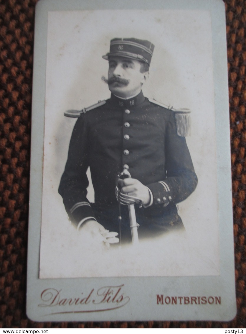 CDV Militaire Lieutenant D'Infanterie - Voir Grade Et Epaulette - Photo David Fils, Monbrison - TBE - Krieg, Militär