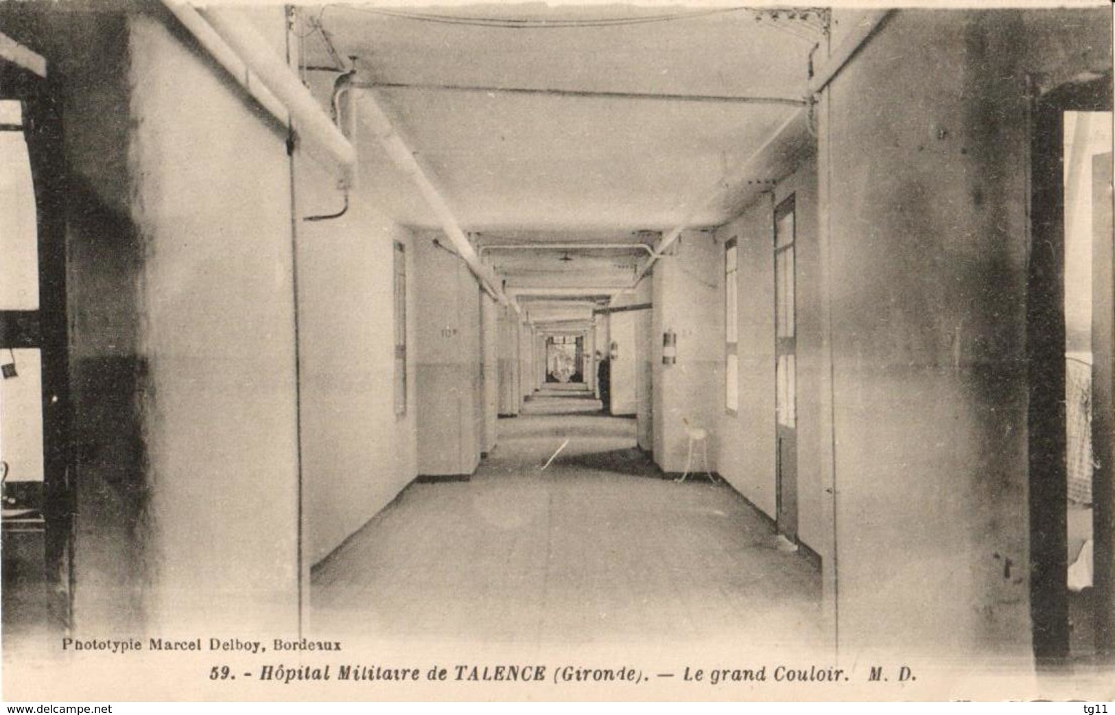 33 - TALENCE - HÔPITAL MILITAIRE - LE GRAND COULOIR - Autres & Non Classés