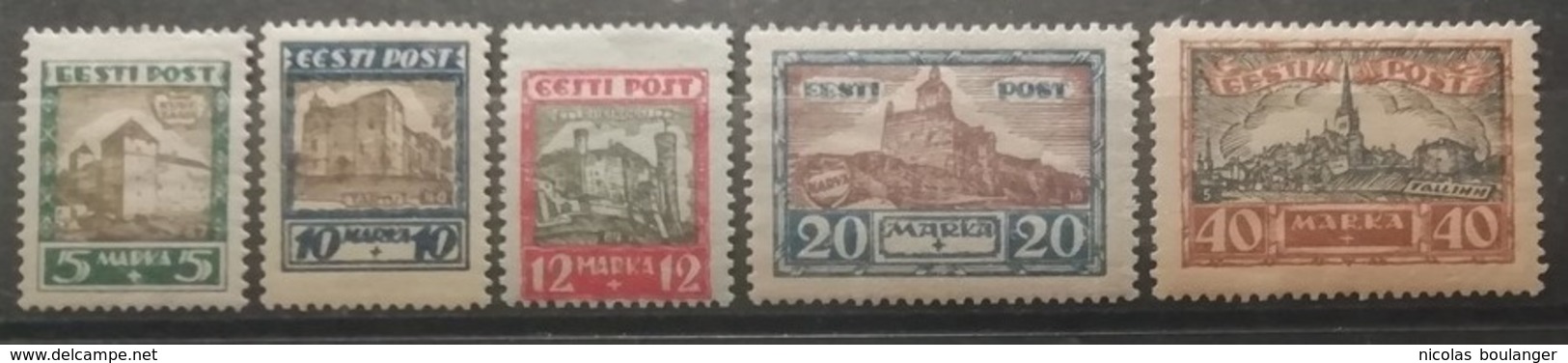 Estonie 1927 / Yvert N°86-90 / * - Estonia