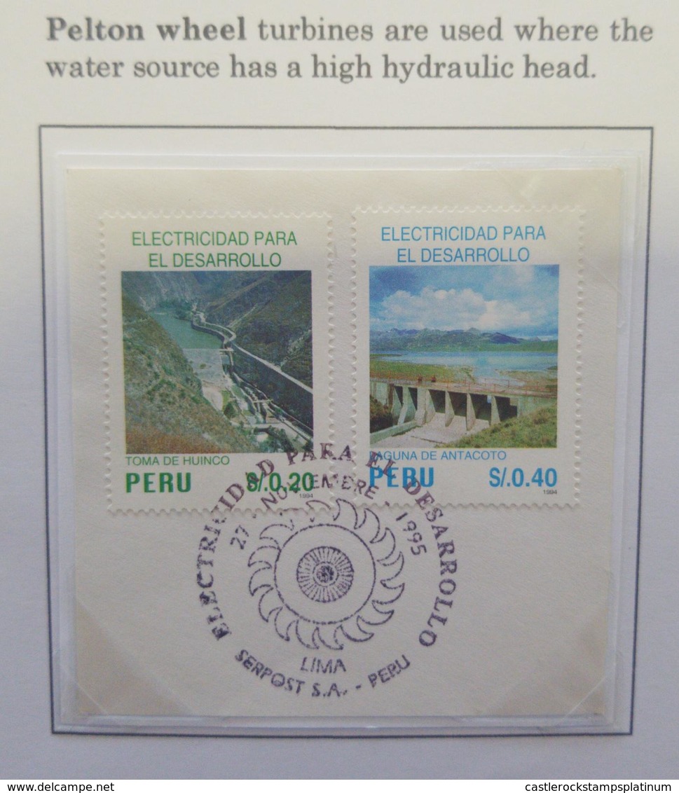 O) 1995 PERU, HYDROELECTRIC POWER GENERATION - ELECTRICITY FOR DEVELOPMENT TOMA HUINCO SC 1130  - ANTACORO LAKE- SC 1131 - Peru