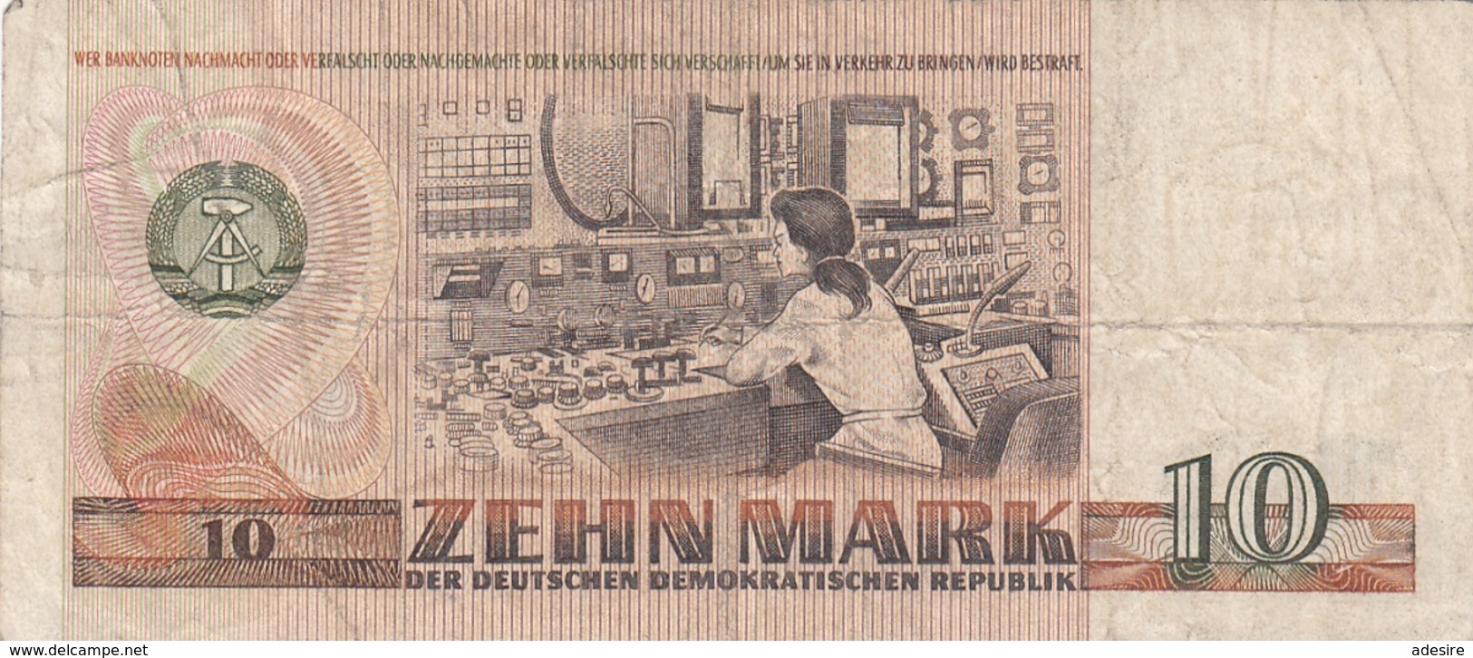 10 MARK DDR Banknote 1971, Umlaufschein - Andere & Zonder Classificatie