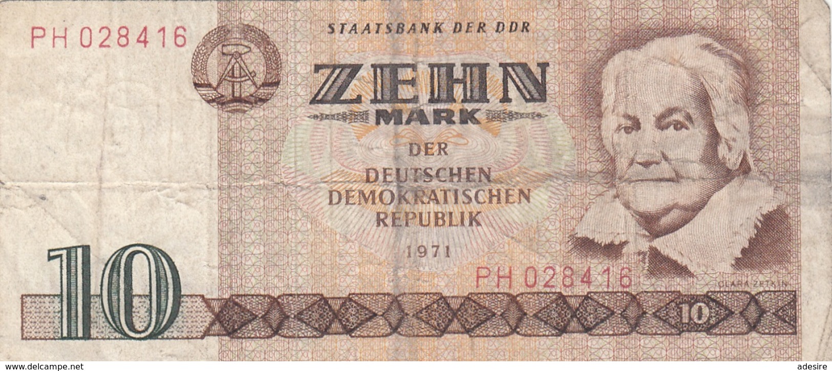 10 MARK DDR Banknote 1971, Umlaufschein - Andere & Zonder Classificatie