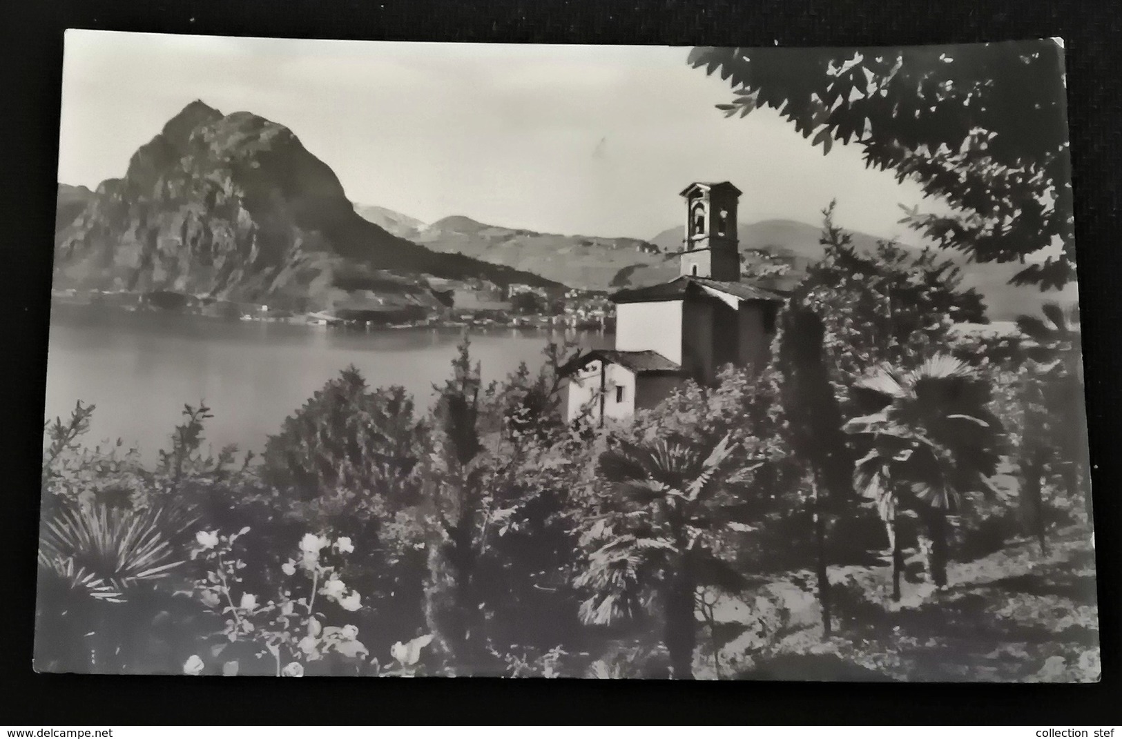 CARTOLINA ANTICA-LUGANO-LA CHIESA DI CASTAGNOLA E IL SAN SALVATORE-'900 - Altri & Non Classificati