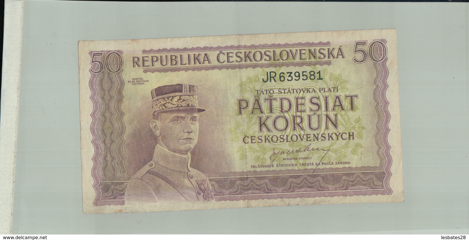 Billet De Banque  Republika CESKOSLOVENSKA 50 Korun 1945 -Janv 2020 Clas - Tchécoslovaquie