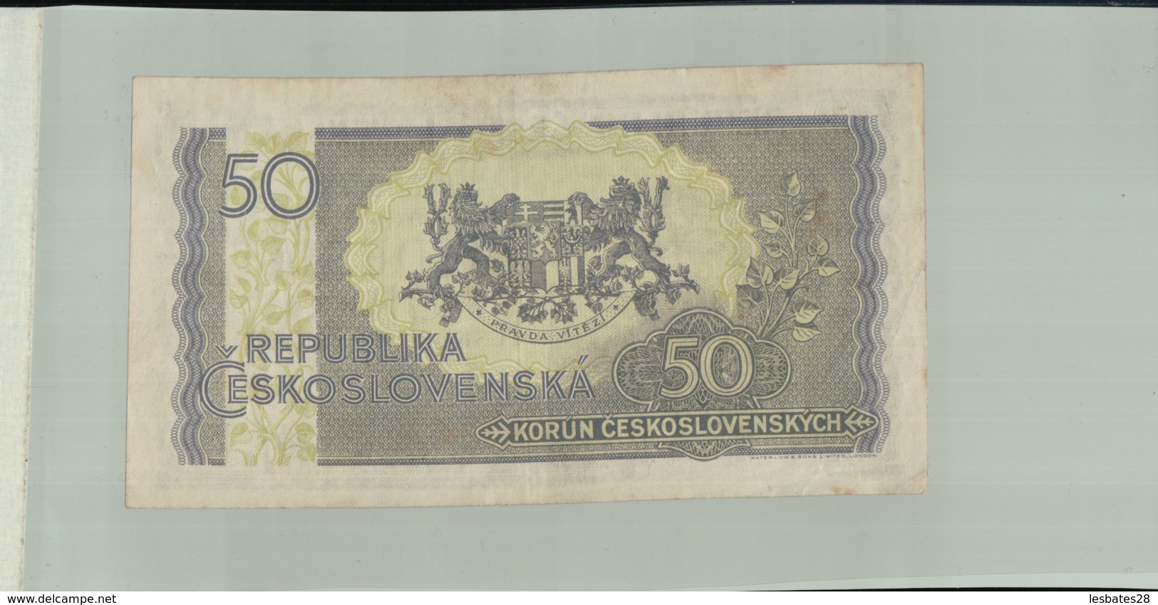 Billet De Banque  Republika CESKOSLOVENSKA 50 Korun 1945 -Janv 2020 Clas - Tchécoslovaquie