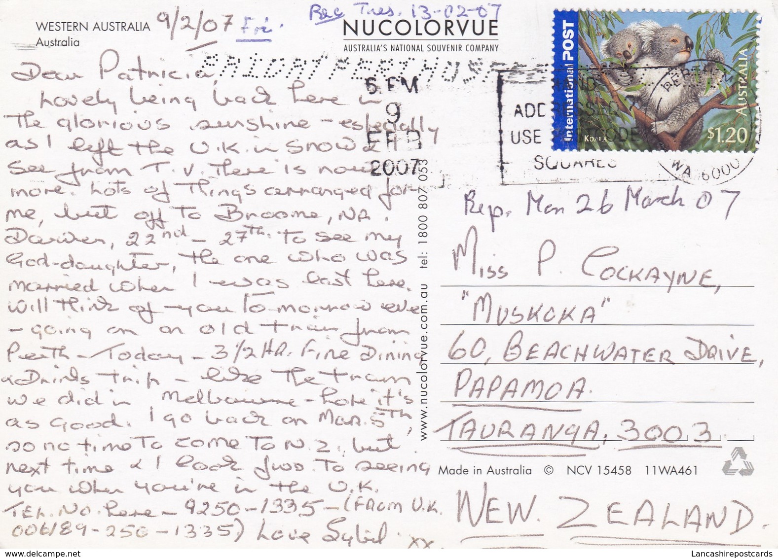 Postcard Western Australia Multiview PU 2007 To Papamoa Tauranga NZ My Ref  B23944 - Other & Unclassified