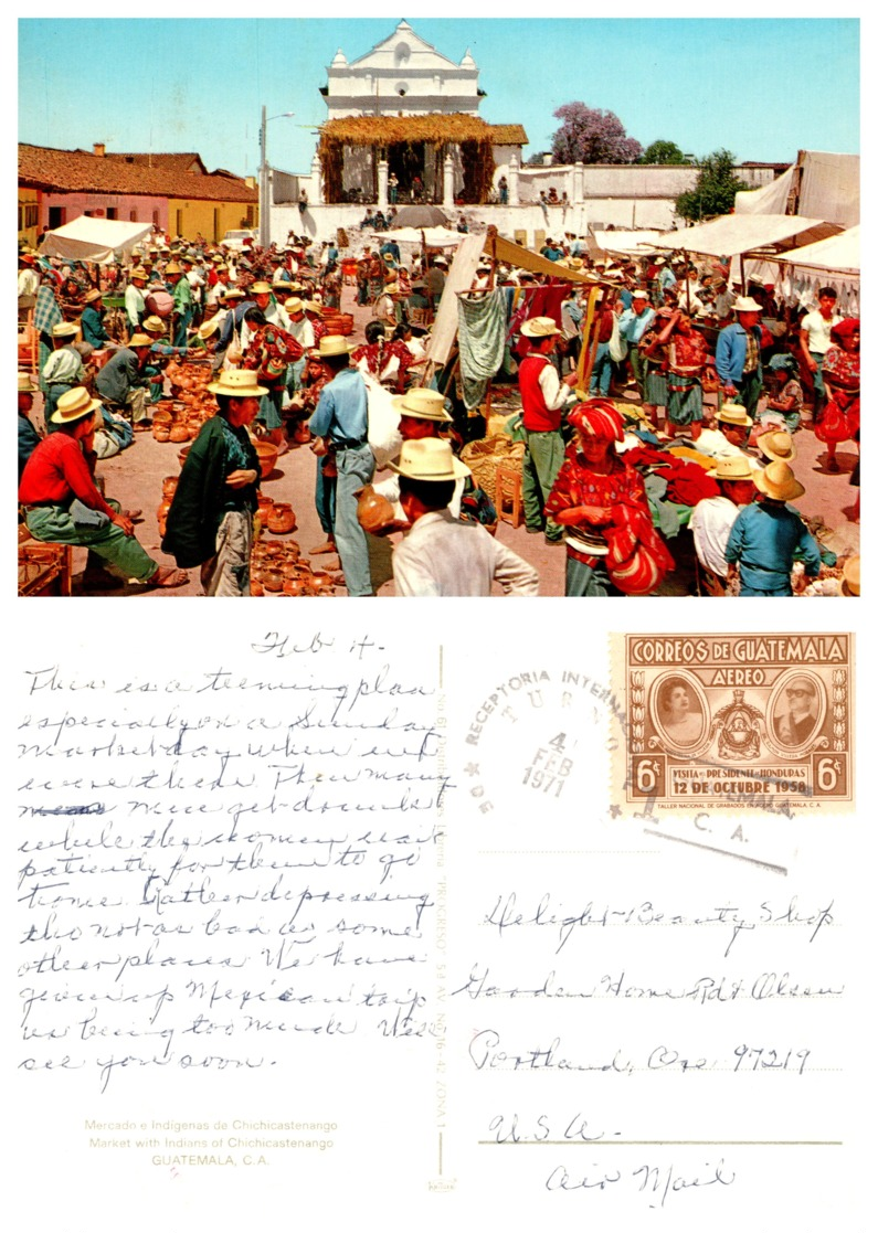 Market With Indians Of Chichicastenango, Guatemala, C.A. - Guatemala