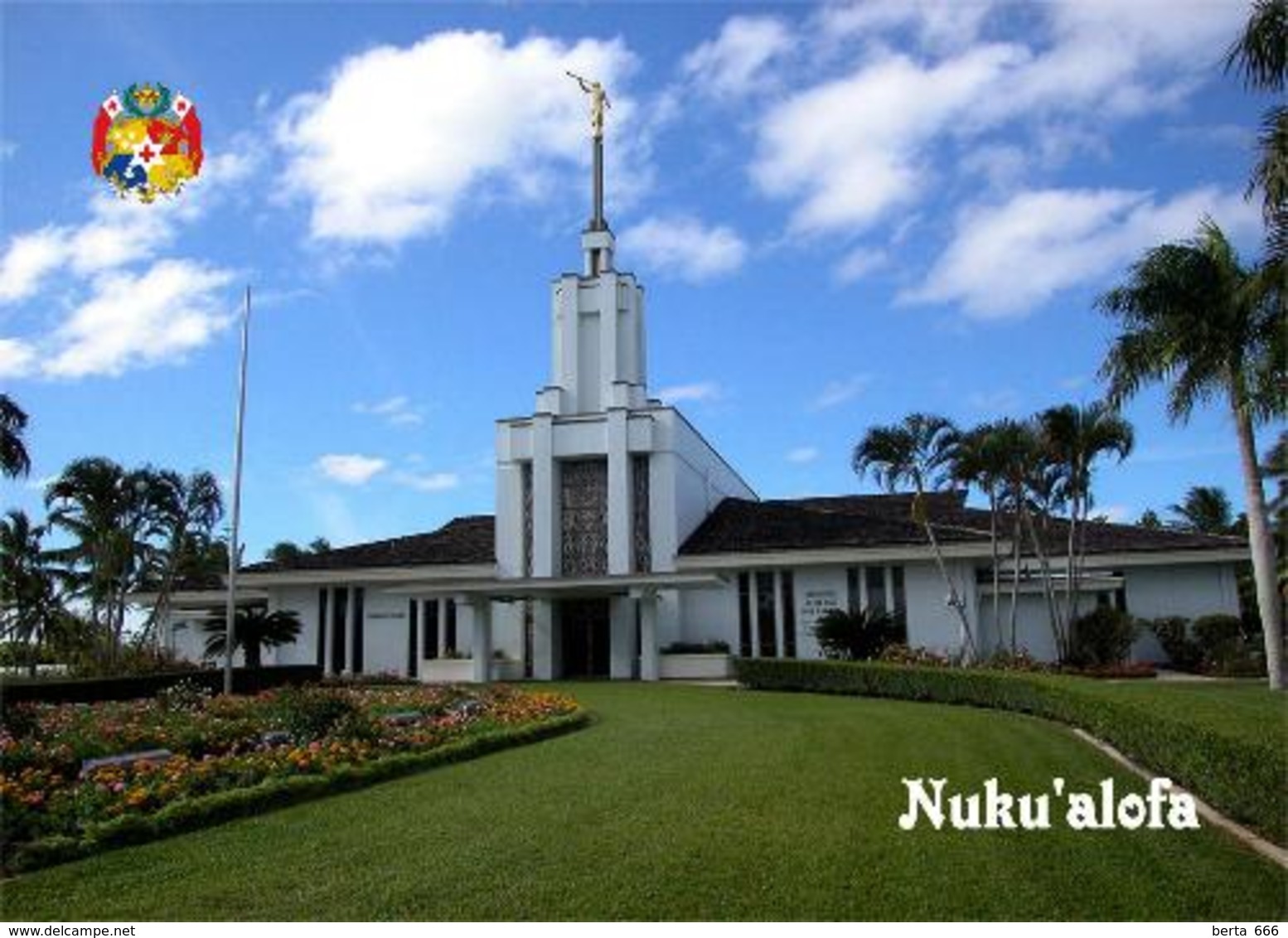 Tonga Nukualofa Mormon Temple New Postcard - Tonga