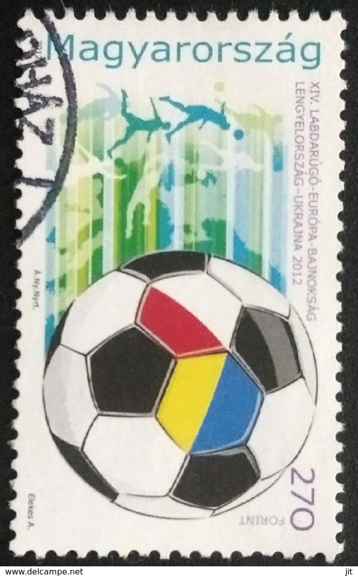 097. HUNGARY 2012 (270 Ft) USED STAMP SPORTS, FOOTBALL . - Oblitérés