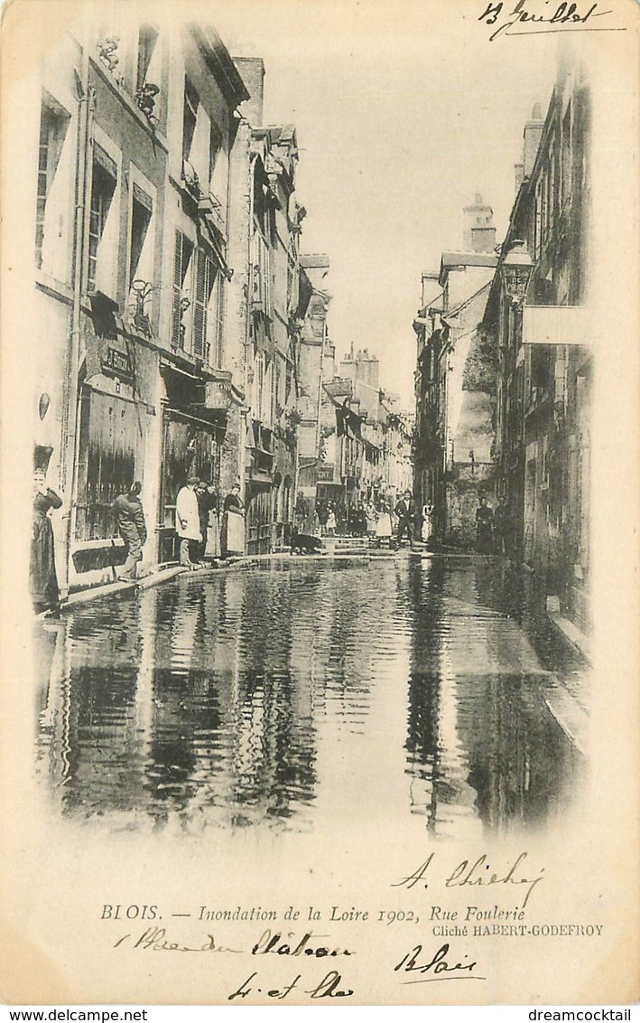 SL 41 BLOIS. Inondation De La Loire 1902 Rue Foulerie - Blois