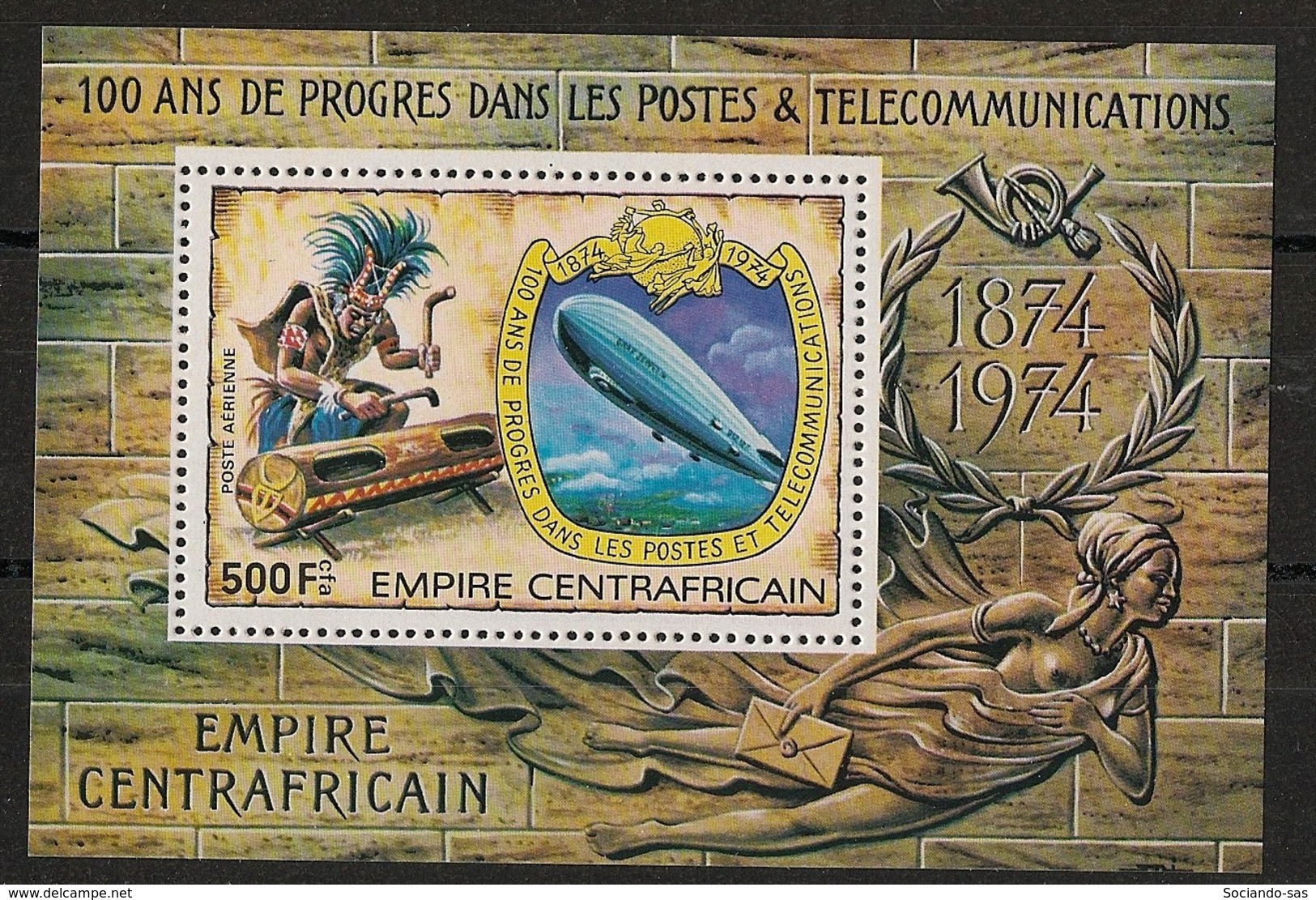 Centrafricaine - 1978 - Bloc Feuillet BF N°Yv. 23 - Zeppelin - Neuf Luxe ** / MNH / Postfrisch - Central African Republic