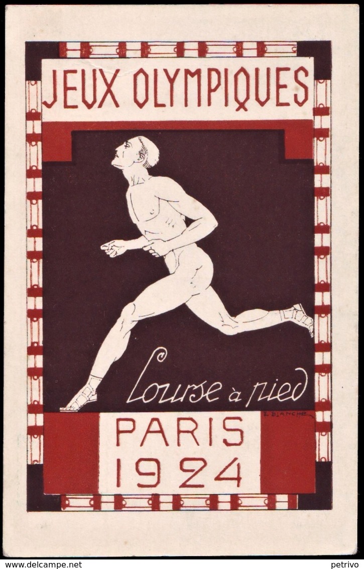 France - 1924 A - Olympic Games 1924 - Stationery Card  (runner) - Estate 1924: Paris