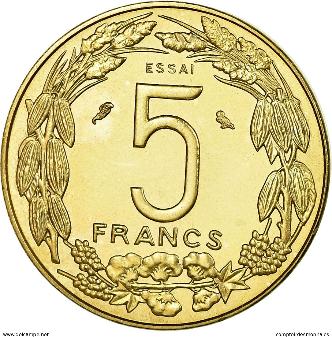 Monnaie, États De L'Afrique Centrale, 5 Francs, 1973, Paris, FDC - Cameroun