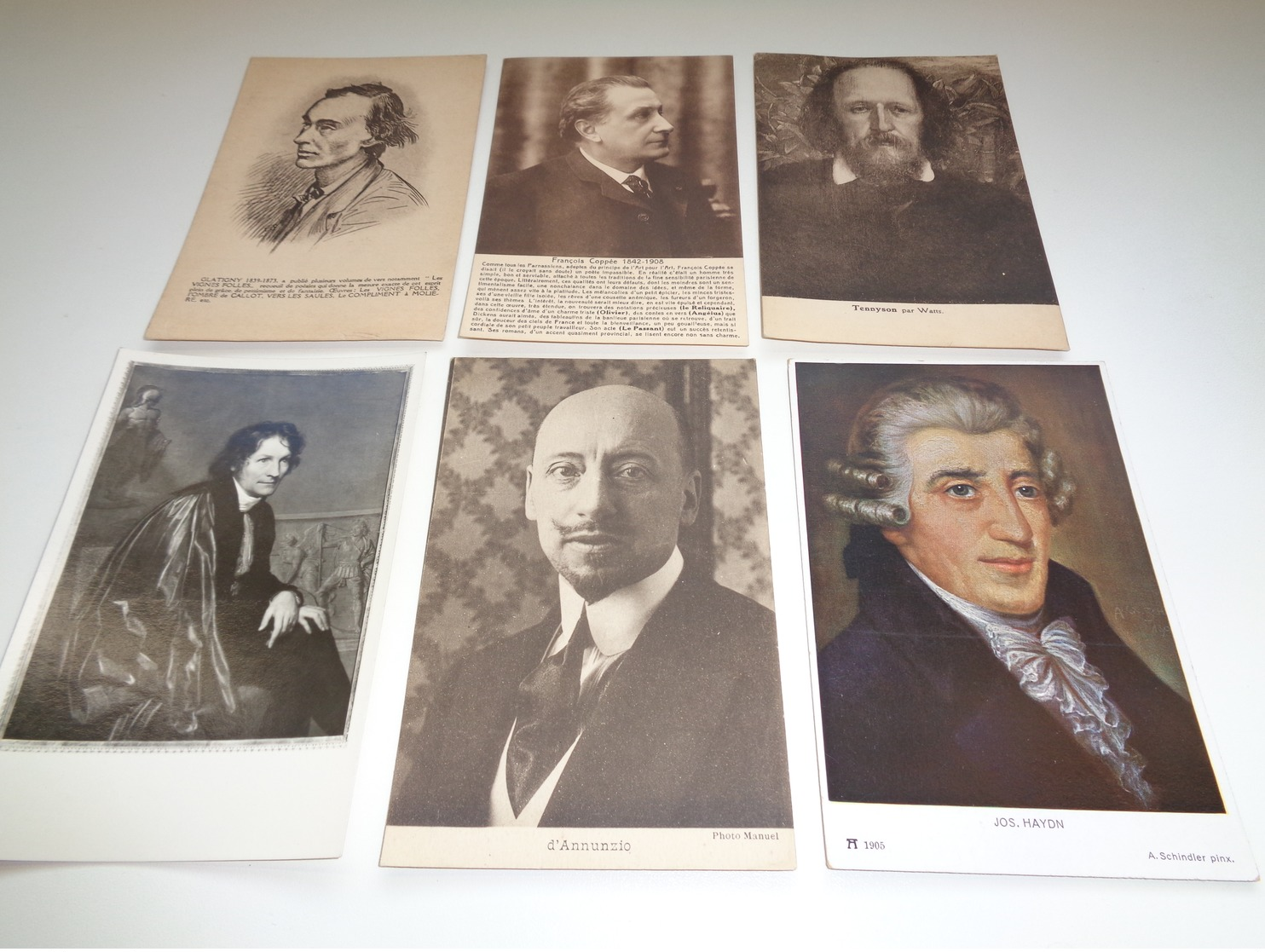 Beau lot de 60 cartes postales de personnes célèbres peintre  poète famille royale écrivain philosophe - 60 scans