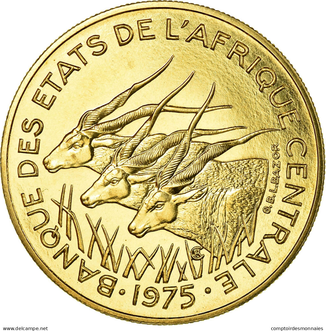 Monnaie, États De L'Afrique Centrale, 25 Francs, 1975, Paris, ESSAI, FDC - Zentralafrik. Republik