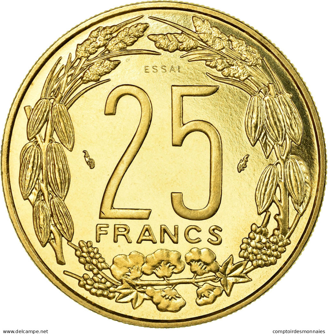 Monnaie, États De L'Afrique Centrale, 25 Francs, 1975, Paris, ESSAI, FDC - Centraal-Afrikaanse Republiek