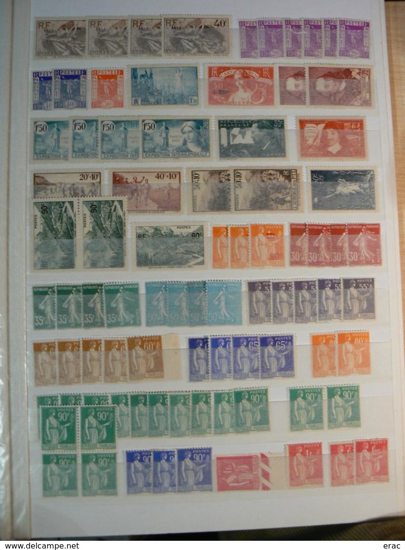 France - 1900 à 1959 - Stock de timbres neufs * et (*) - Départ 1 euro !!!