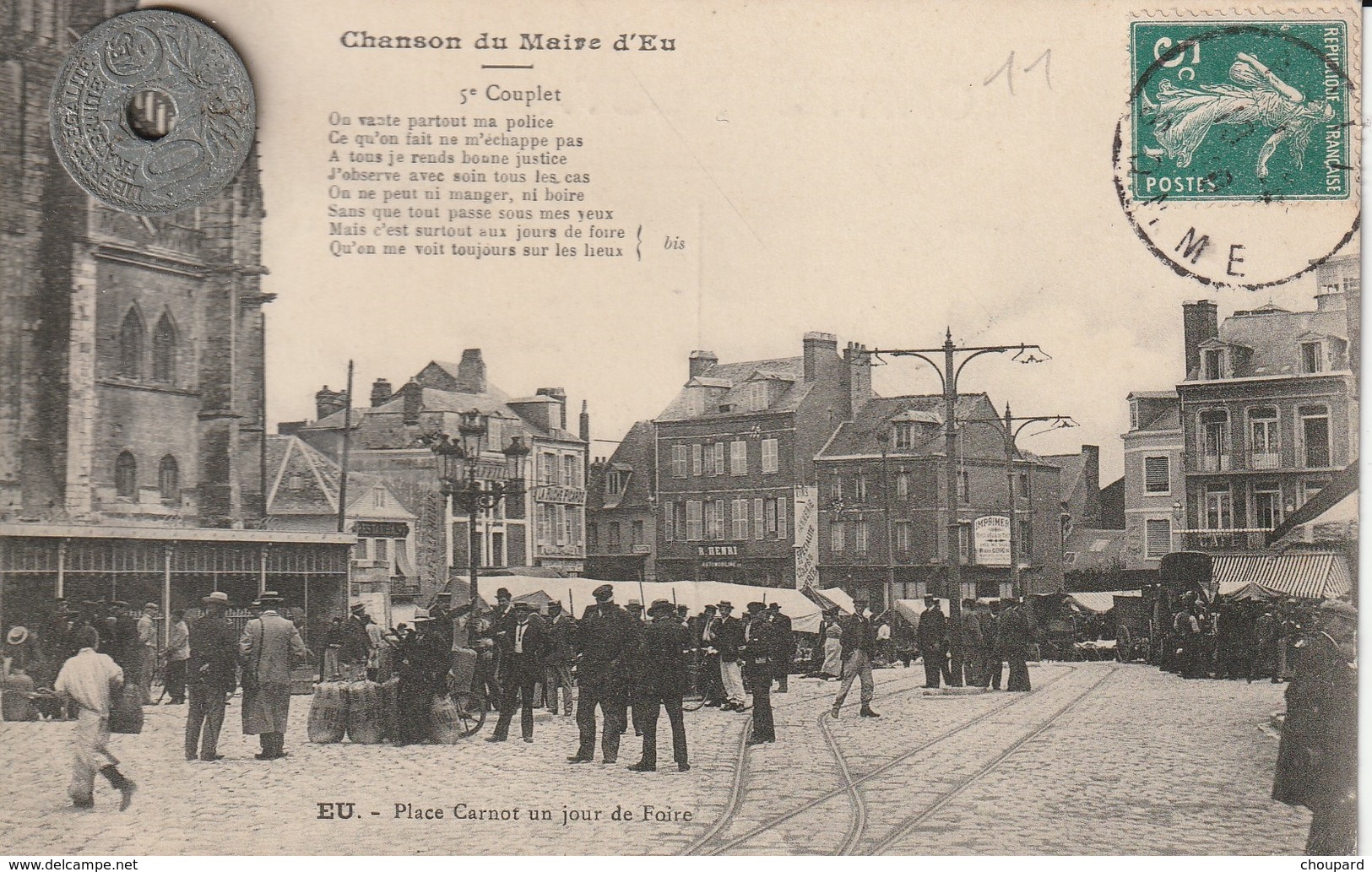 76 - Carte Postale Ancienne De  Chanson Du Maire D'EU - Eu