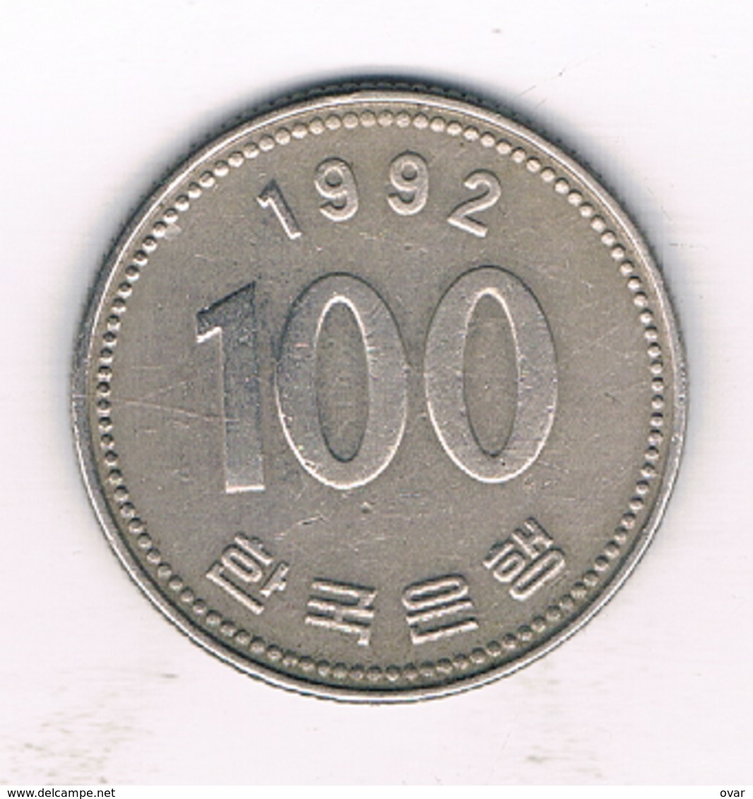 100 WON  1992 ZUID KOREA /769/ - Corée Du Sud