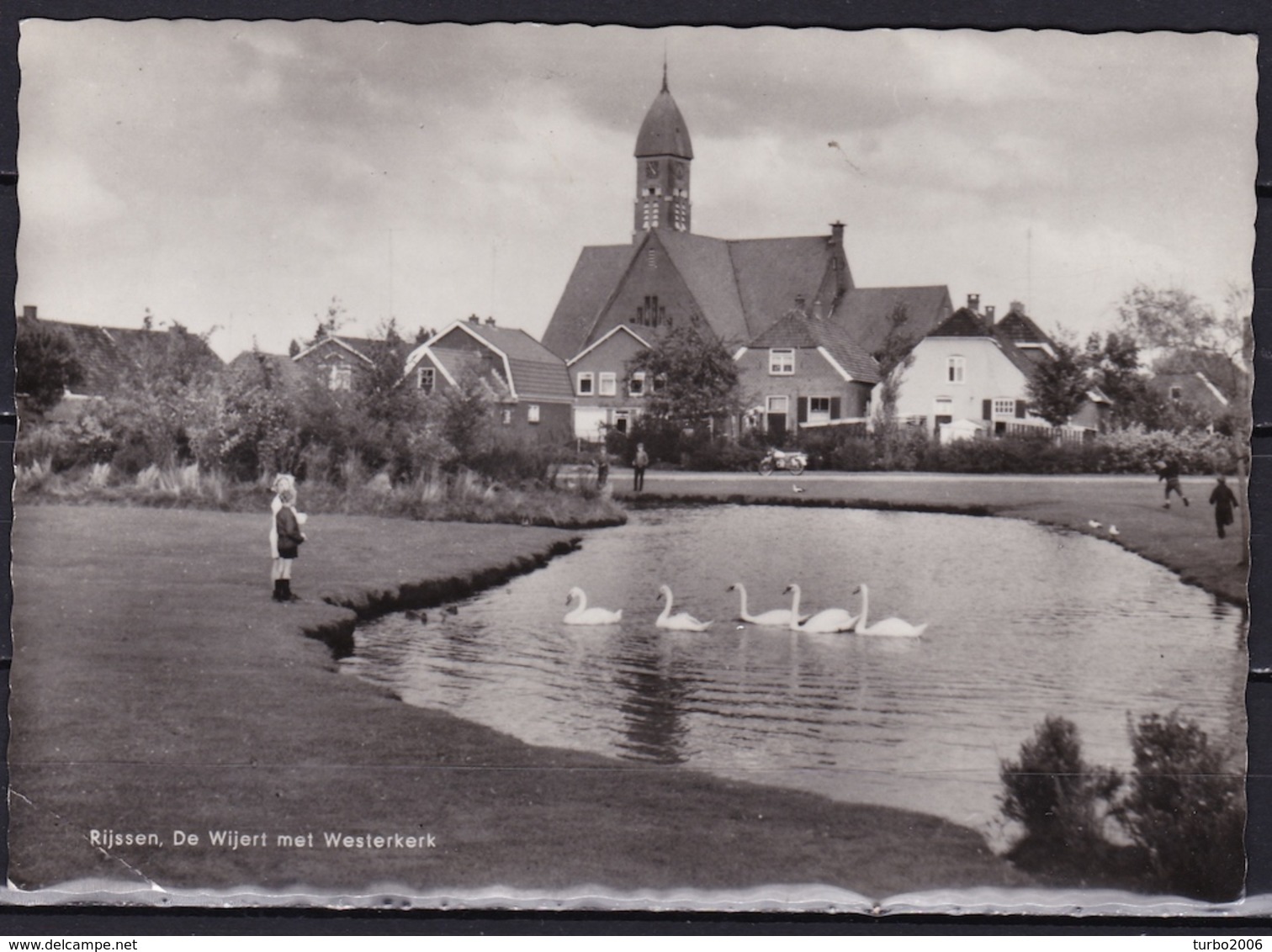 1981? Rijssen De Weiert Met Westerkerk Z/w Blanco - Rijssen