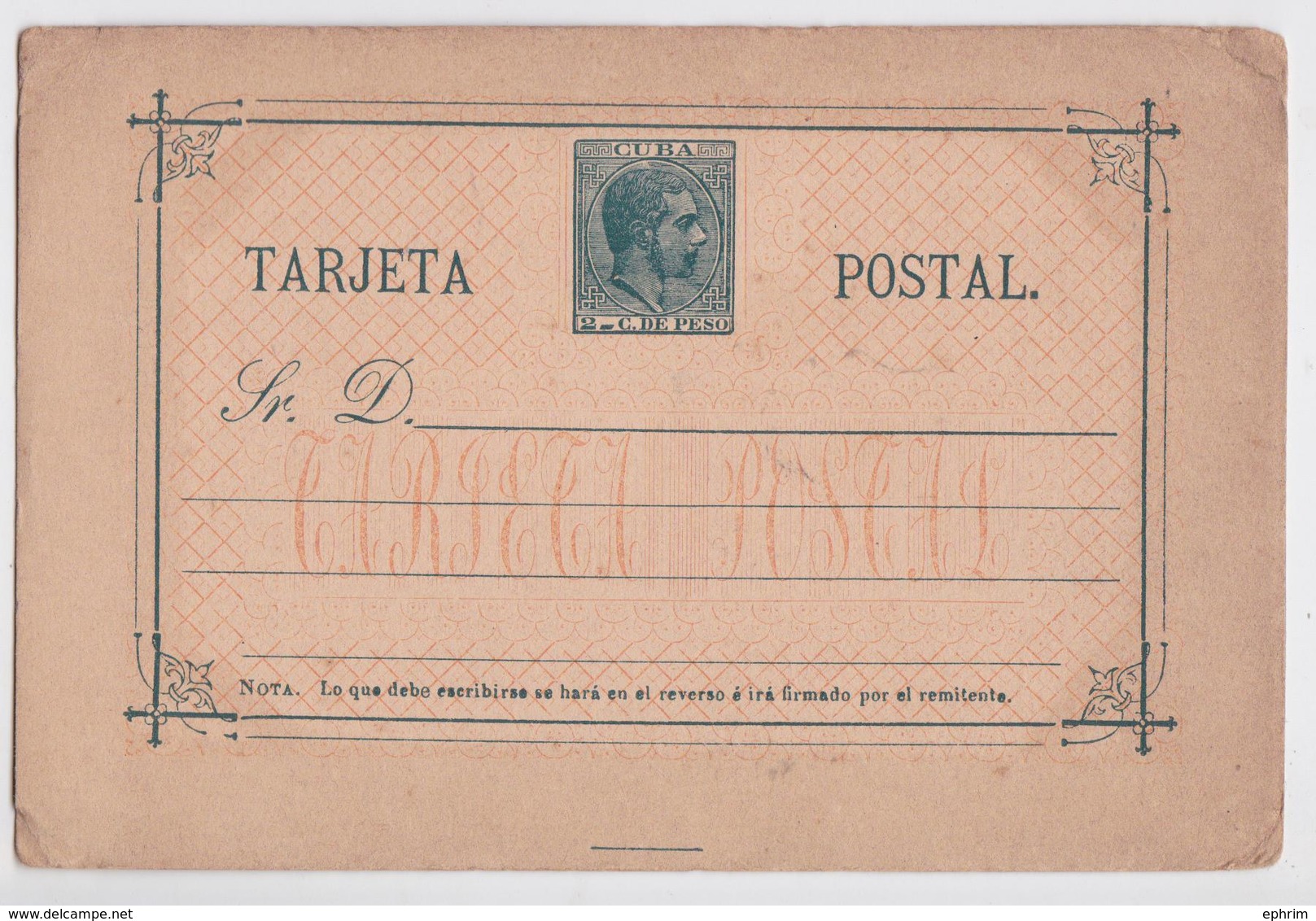 Cuba Entier Postal Vierge Stationery Post Card Tarjeta Postal - Cuba (1874-1898)