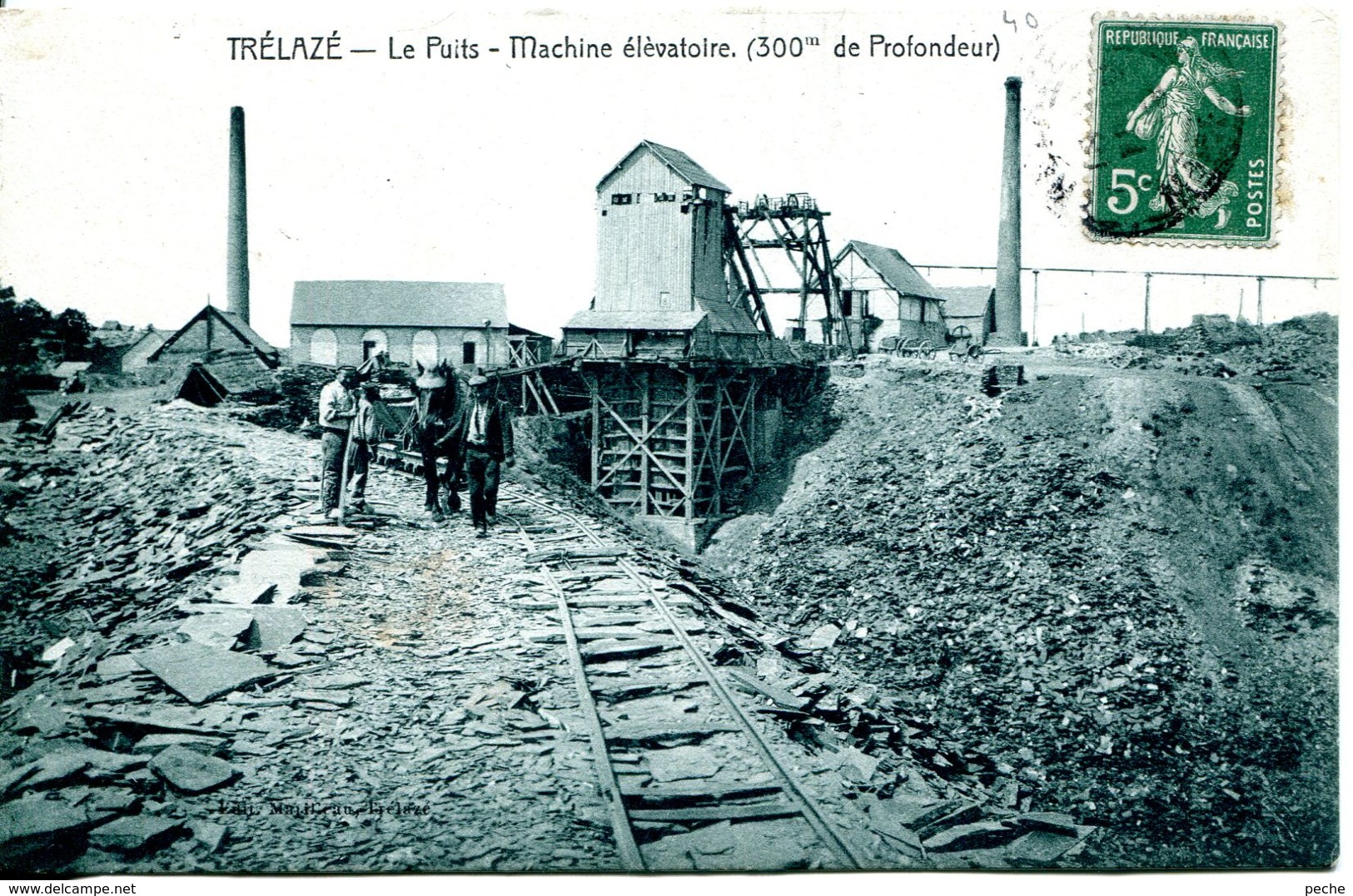 N°2559 T -cpa Trélazé -le Puits -machine élé Atoire- - Mines