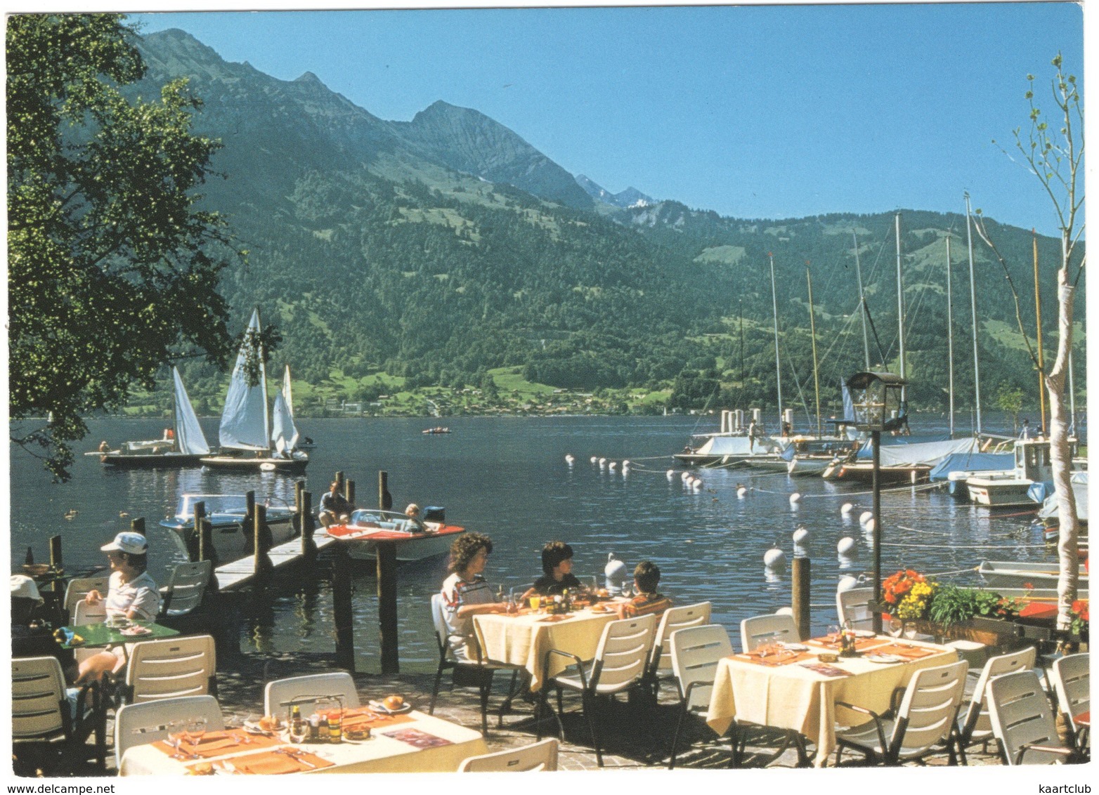 Interlaken-Thunersee: Strand- & Golfhotel 'Neuhaus' - Seeterrasse -  (Schweiz/Suisse) - Interlaken