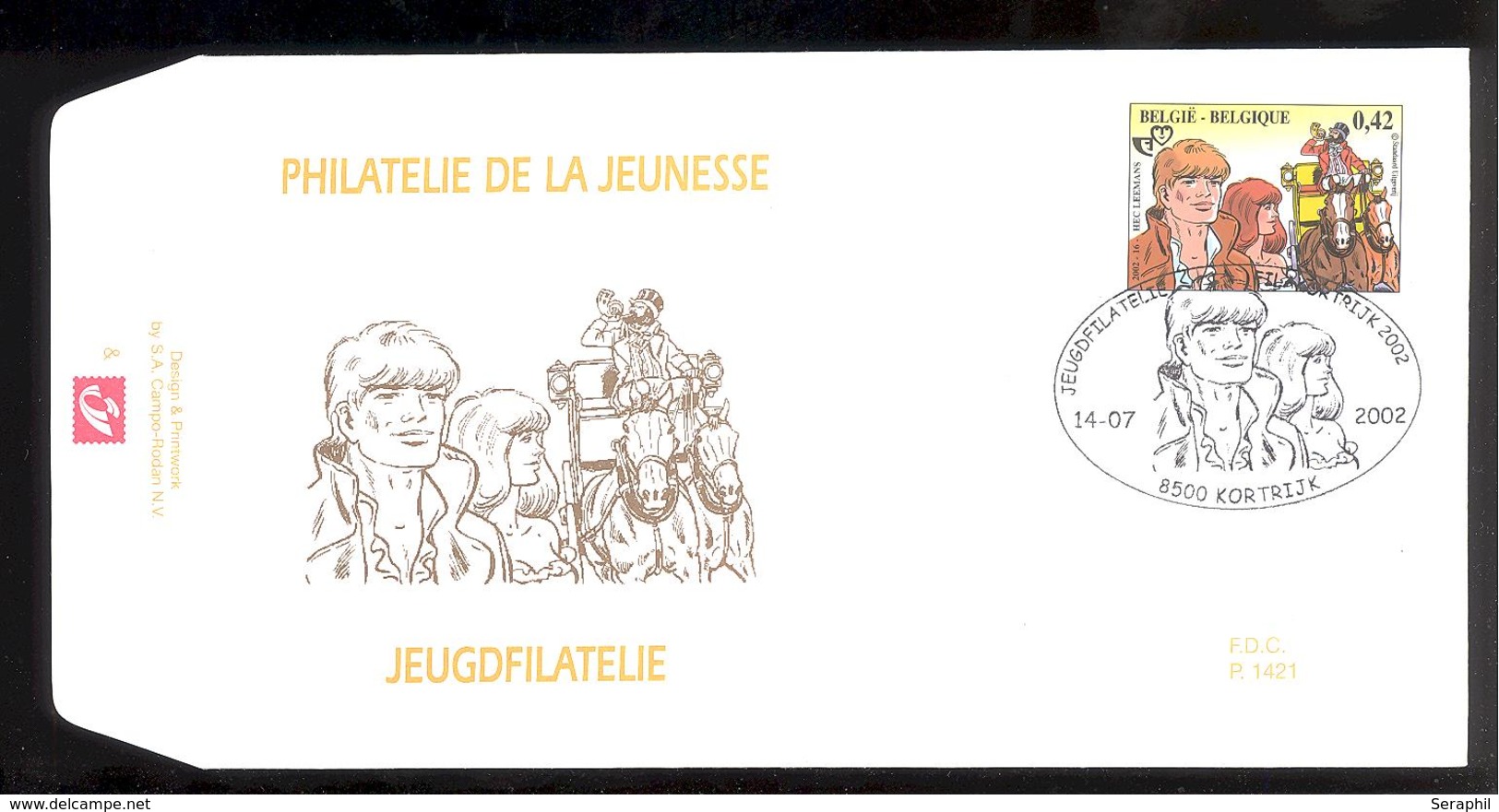 FDC  -  Bakelandt - B.D. - Timbre N° 3095 - FDC Tampon Kortrijk - 2001-2010