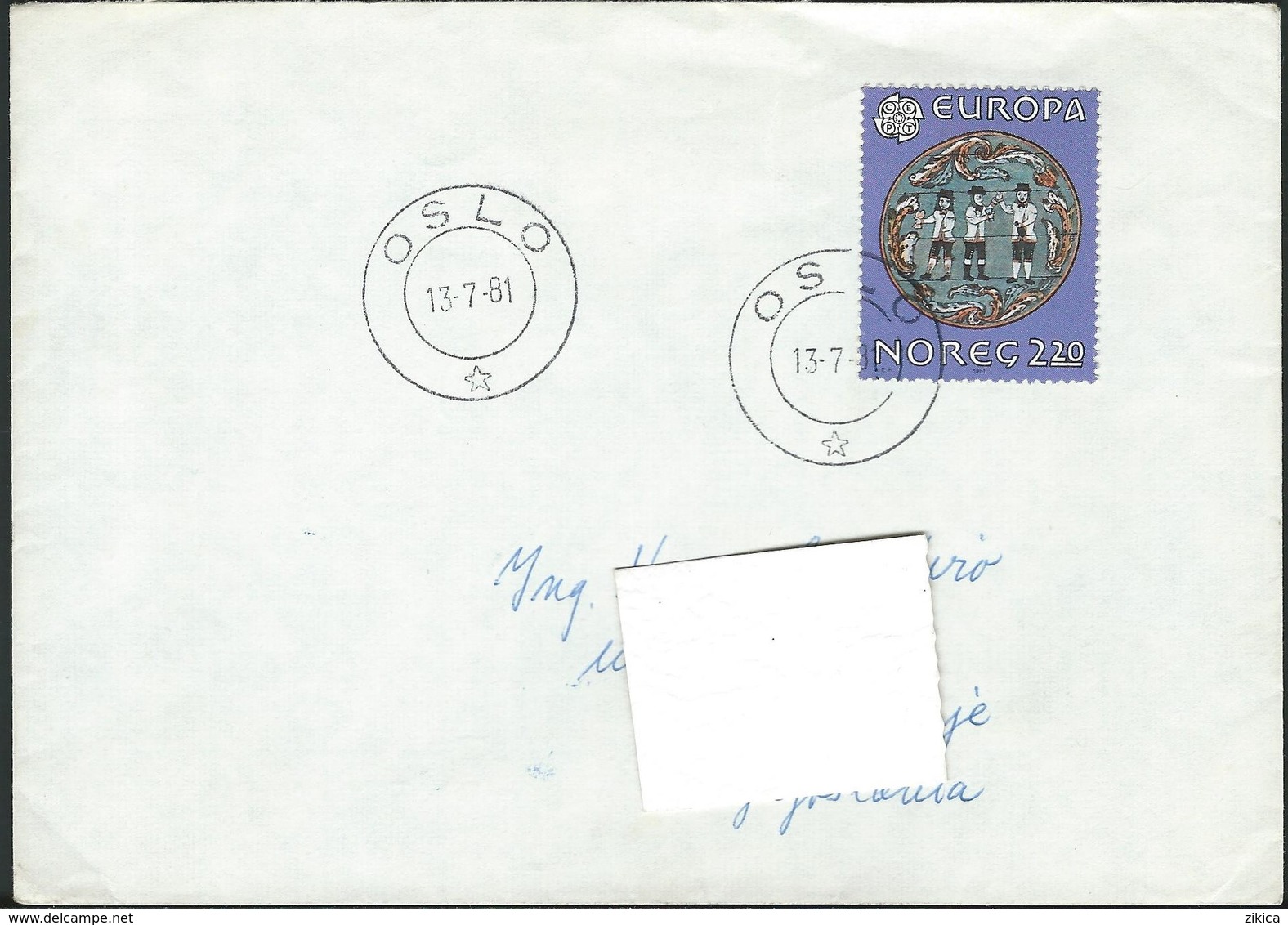 1981 Norway / Norge Letter Via Yugoslavia,Macedonia - Motive Stamp : 1981 EUROPA Stamps - Folklore - Covers & Documents
