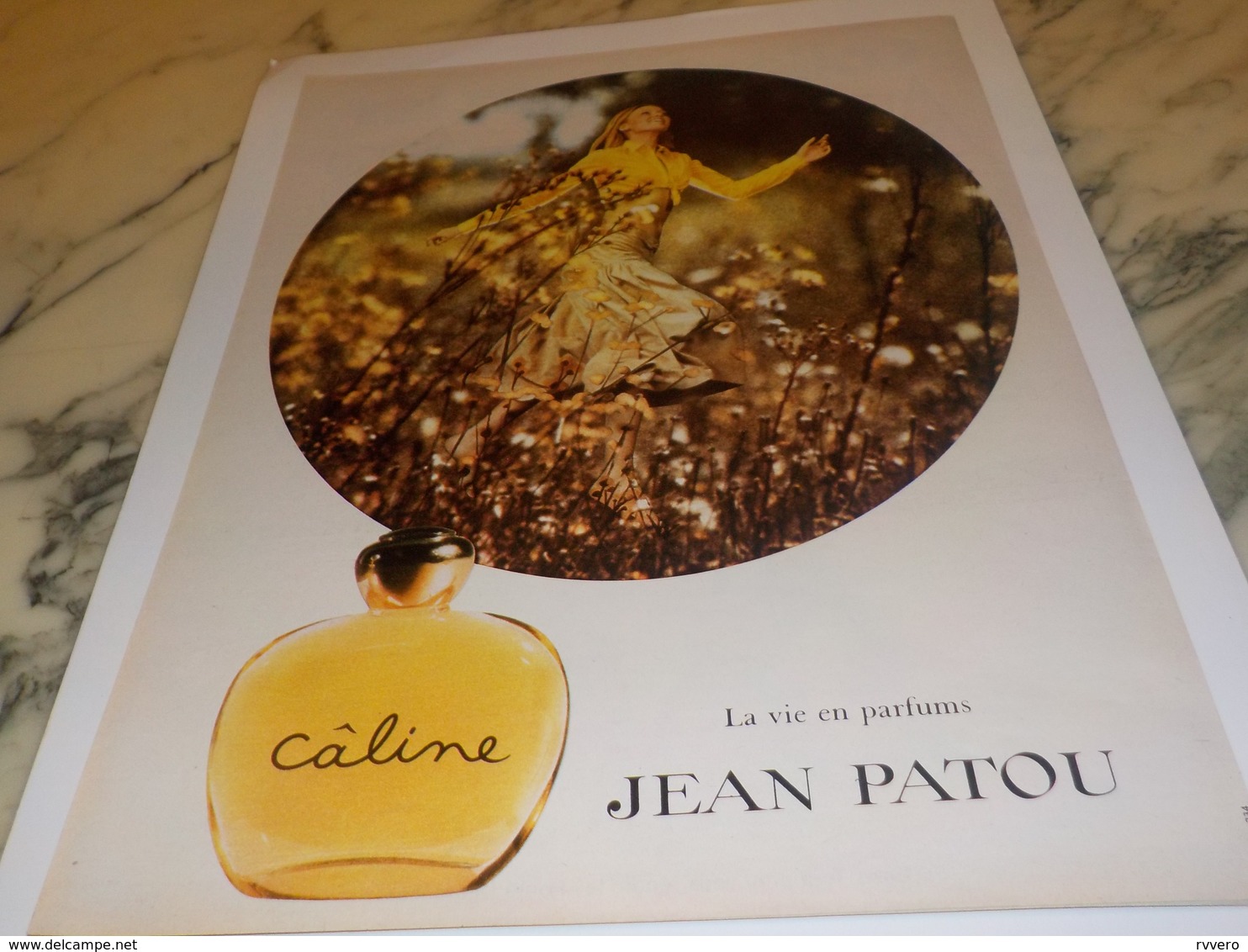 ANCIENNE PUBLICITE LE PARFUM CALINE  DE JEAN PATOU 1971 - Autres & Non Classés