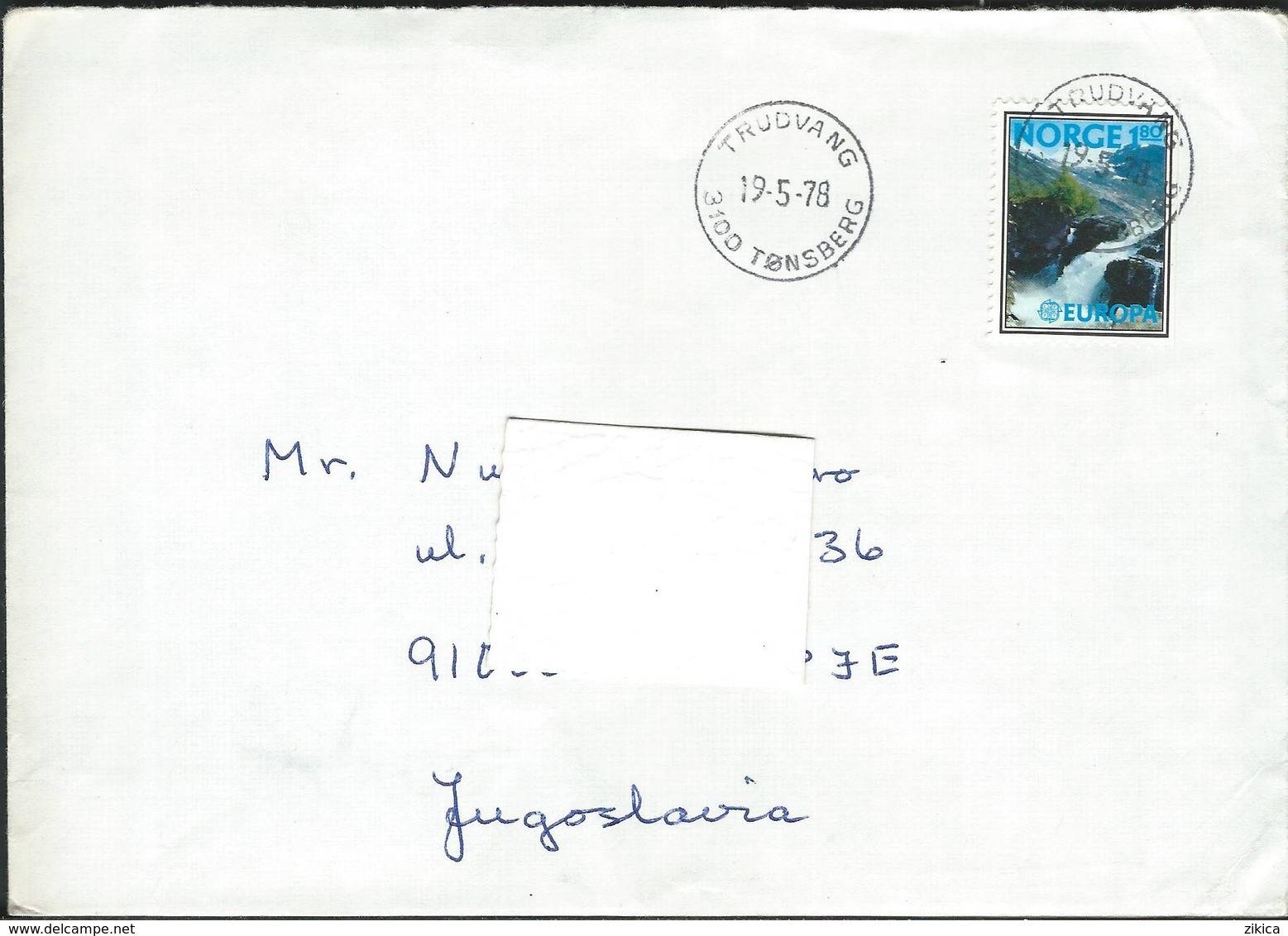 1978 Norway / Norge Letter Via Yugoslavia,Macedonia - Motive Stamp : 1977 EUROPA Stamps - Landscapes - Covers & Documents